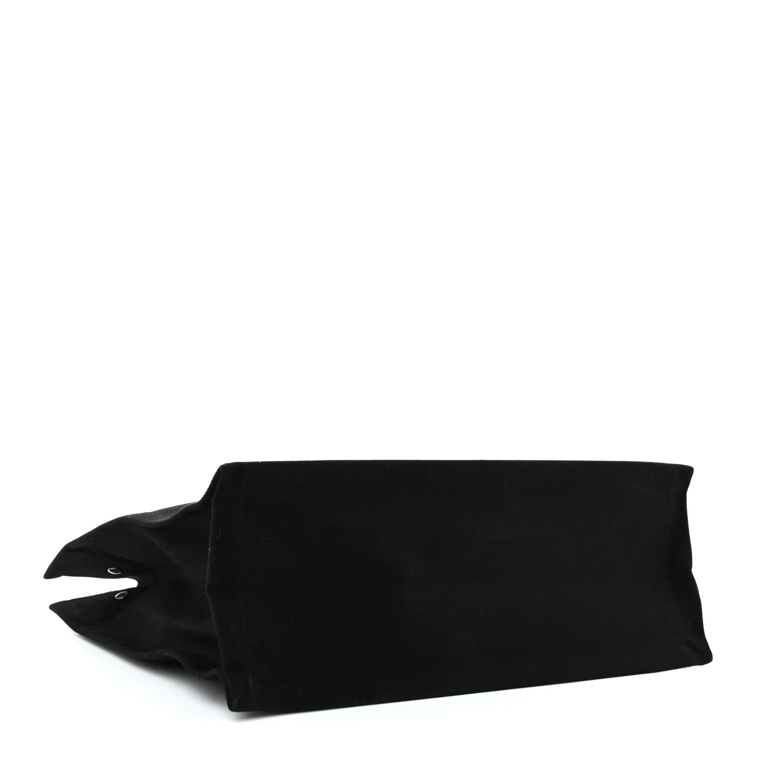 Linen Calfskin Rive Gauche Tote Black