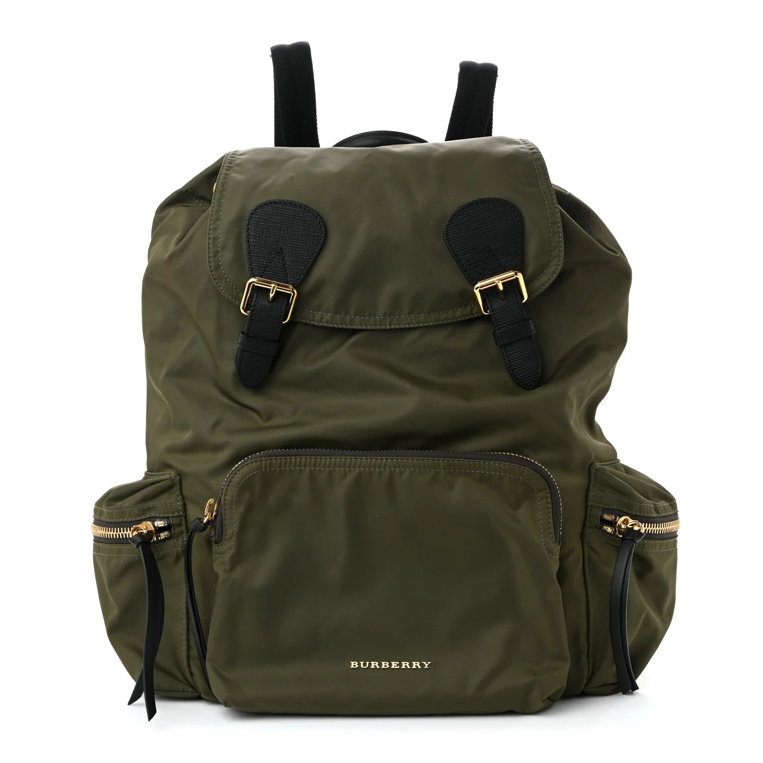 Nylon Large Rucksack Backpack  Canvas Green