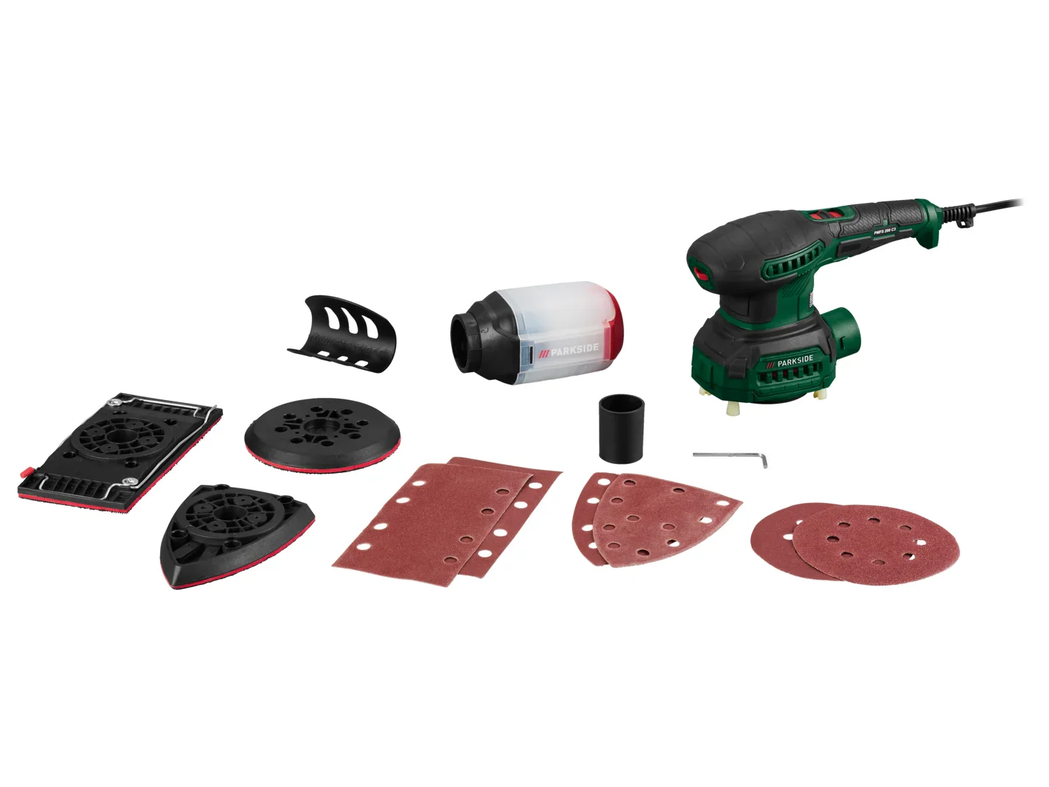 PARKSIDE Ponceuse multifonction 3-en-1 PMFS 200 C3, 200 W