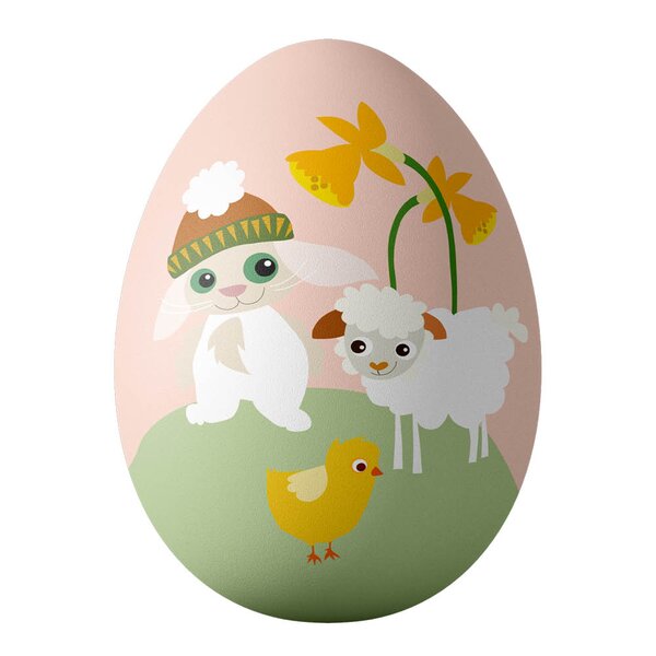 Påskeegg 15 cm Kanin og Lam