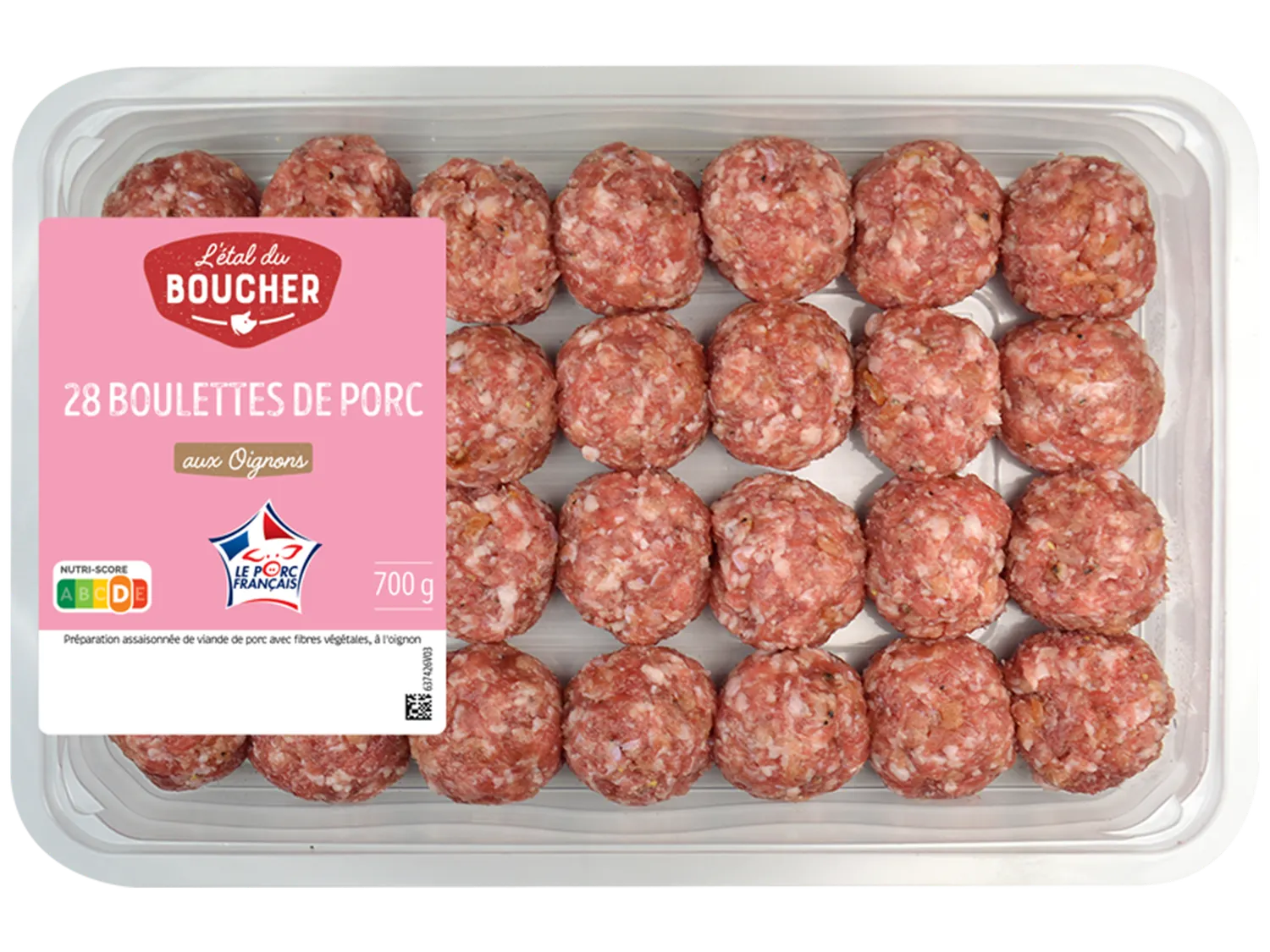 L'TAL DU BOUCHER 28 boulettes de porc  l'oignon