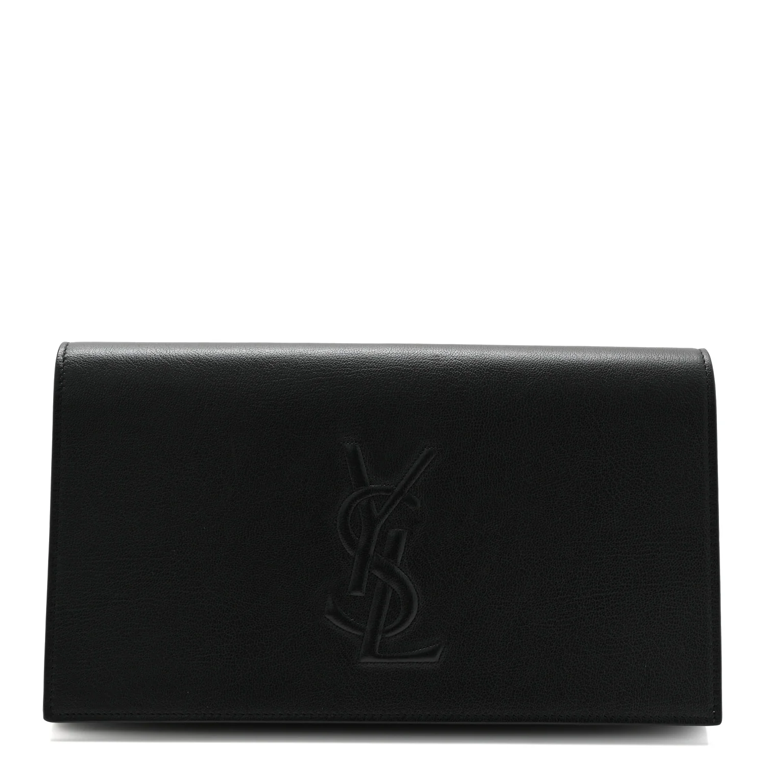 Calfskin Monogram Large Belle De Jour Clutch Black