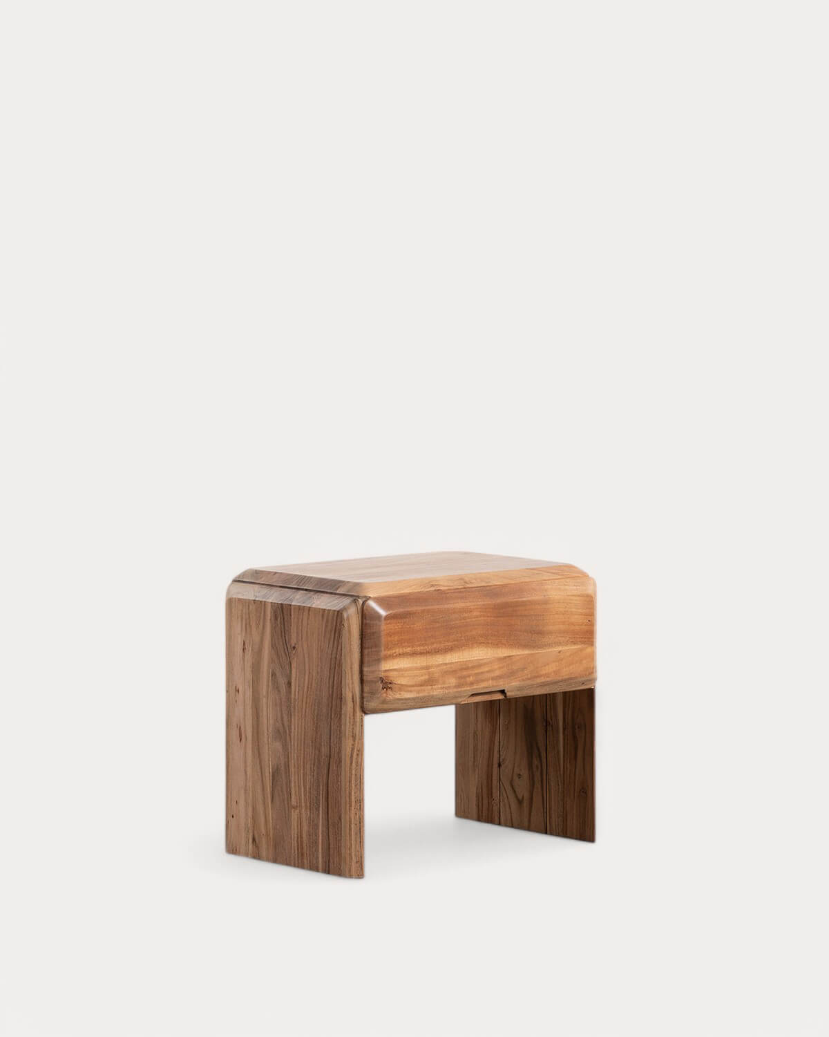 Lucil - Mesita de Noche con Cajón de Madera de Acacia (60x40 cm) Lucil