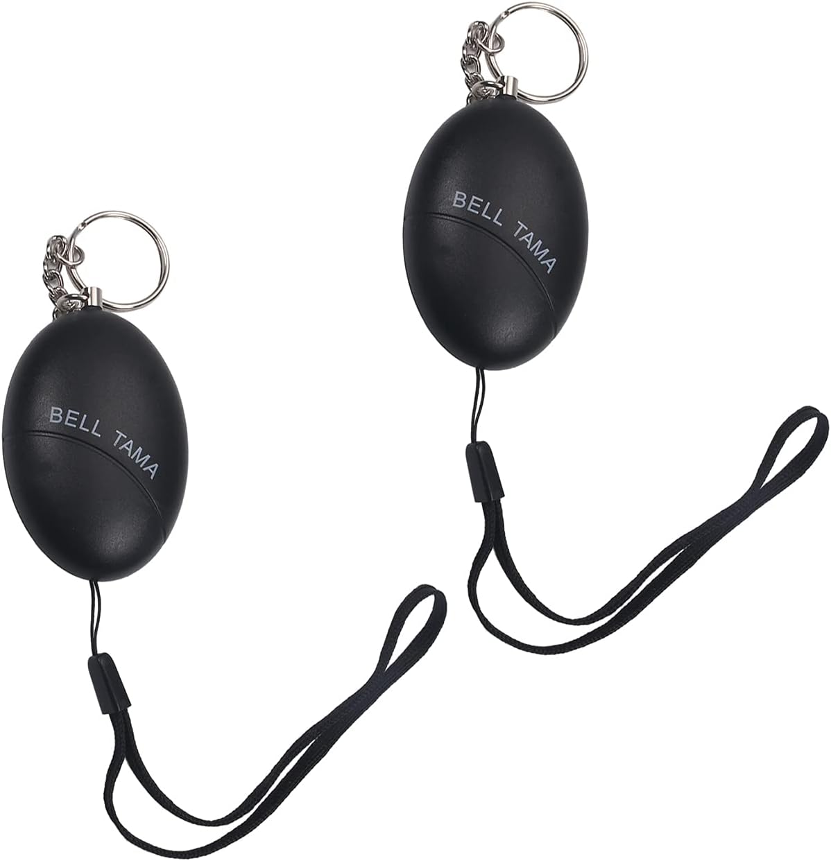 Aicosineg Personal Alarm ABS 120db Personal Safesound Security Alarms for Keychain Bags Suitcases Backpacks Black 2pcs