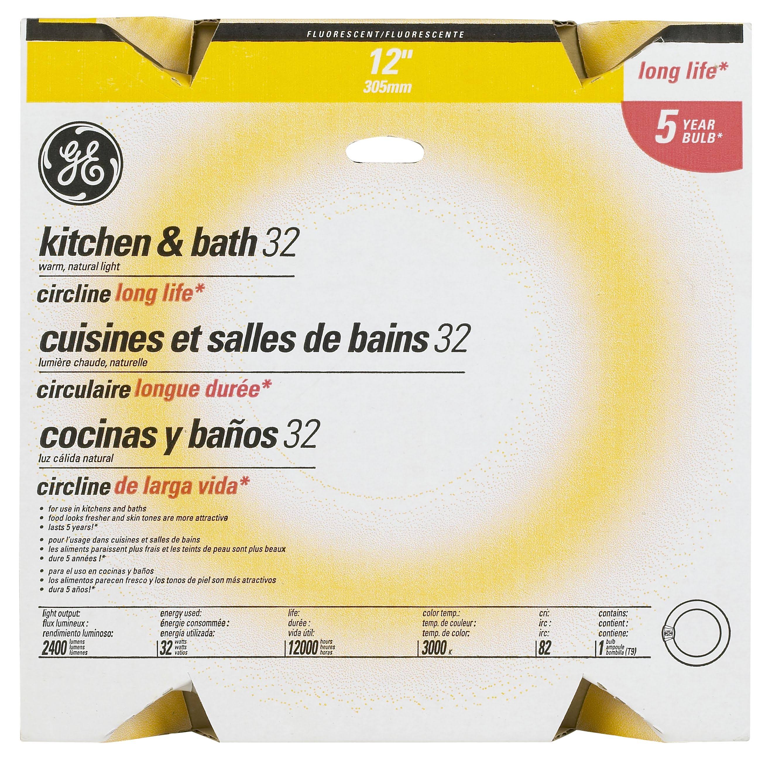 G E Lighting 11085 GE32W Circline Kitchen & Bath Bulb, 32 W, 12