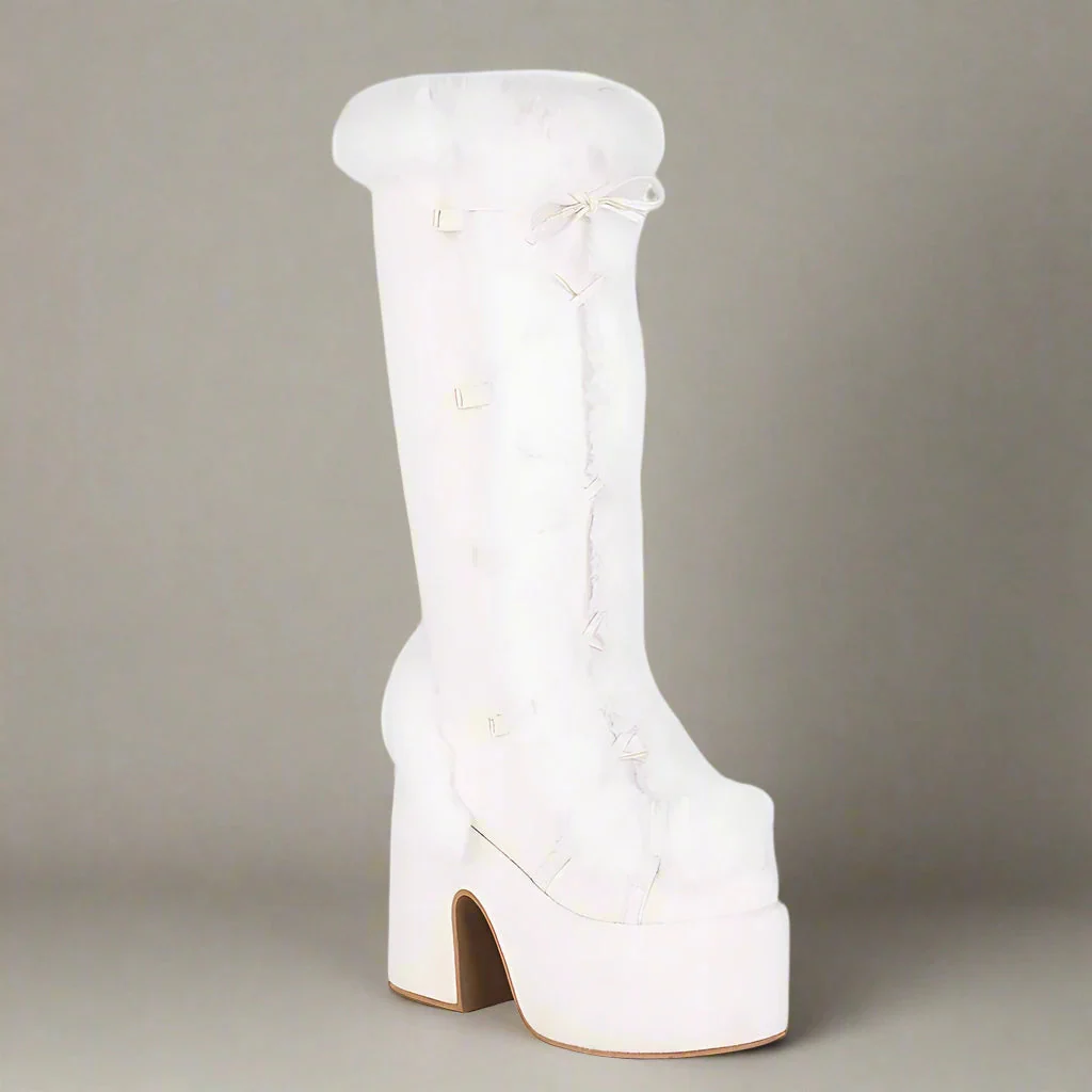 Bottes à plateforme épaisses et confortables pour le style hivernal