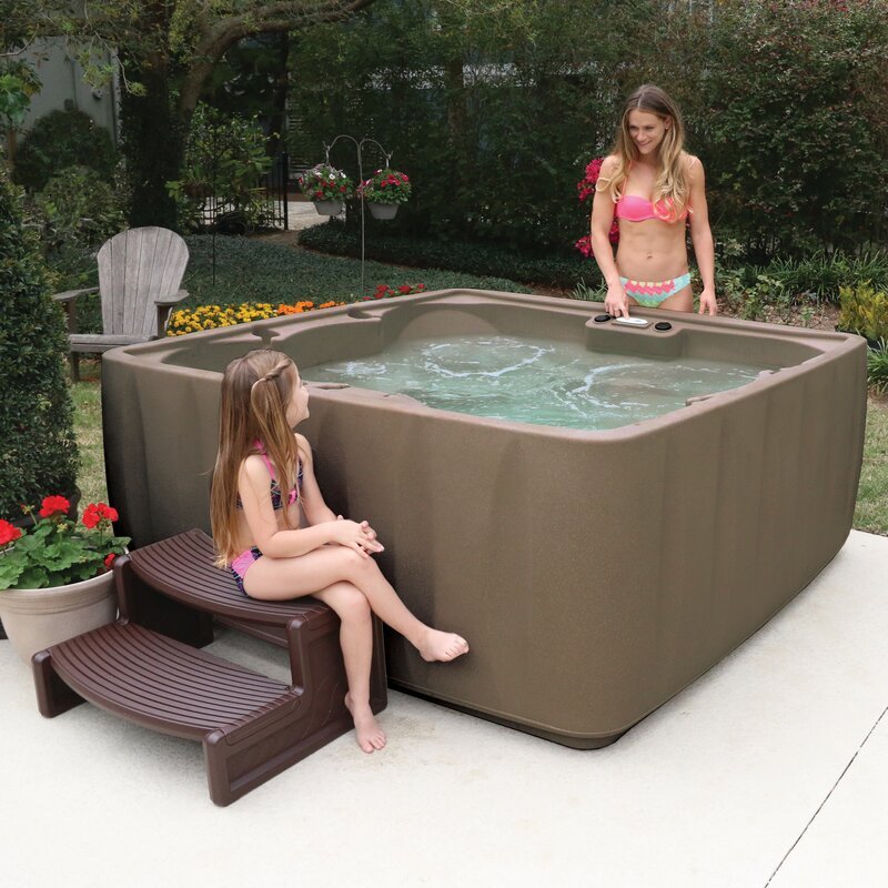 Spas Aquarest, équipés de pompes Jacuzzi, spa carré 6 places à 29 jets avec ozonateur, prêt à l'emploi et alimenté par des pompes Jacuzzi