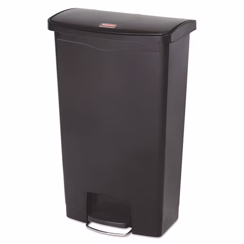 Commercial Slim Jim Resin Step-On Container Front Step Style 18 gal Black 1883613(1) - Image 3