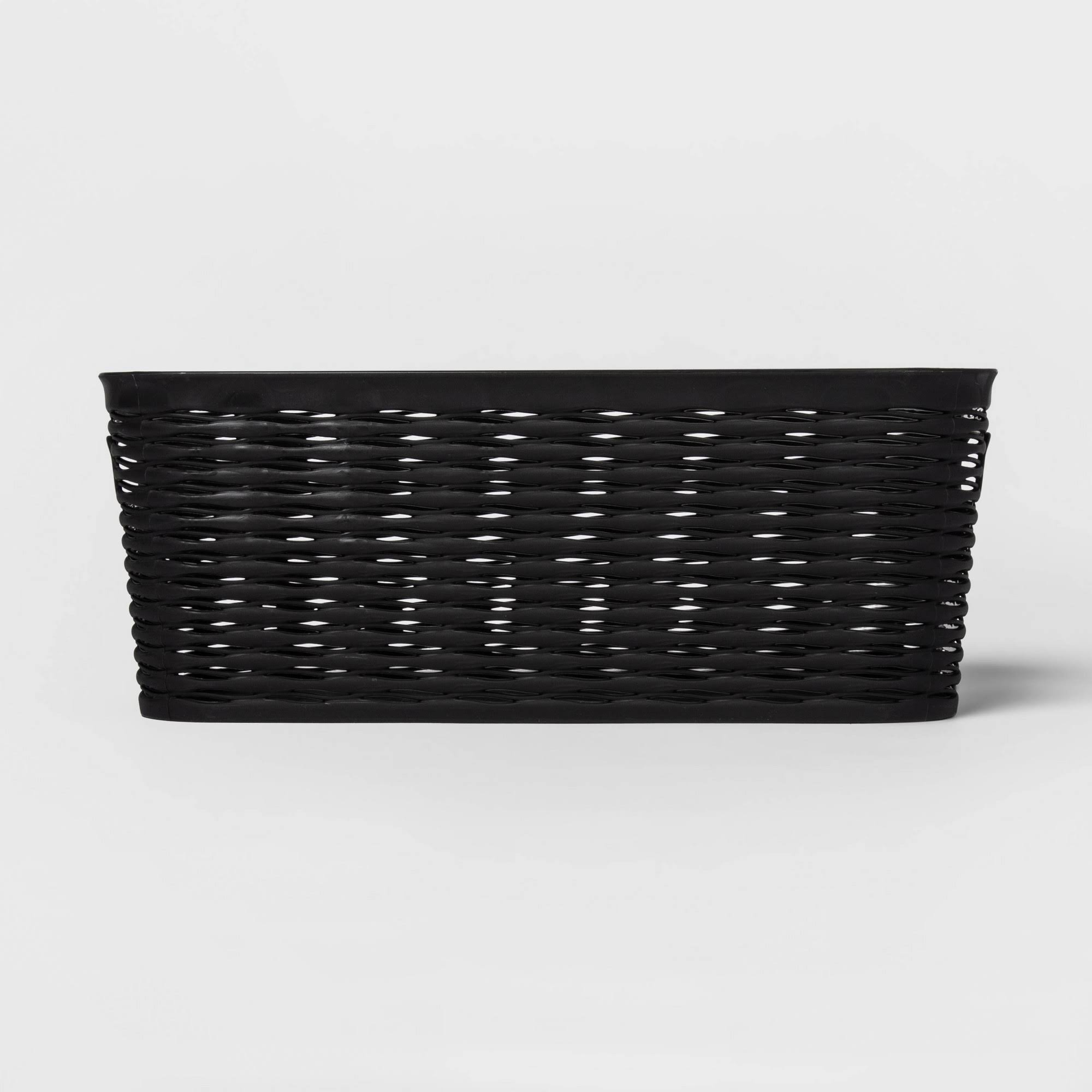 Brightroom Wave Narrow Medium Storage Bin Black