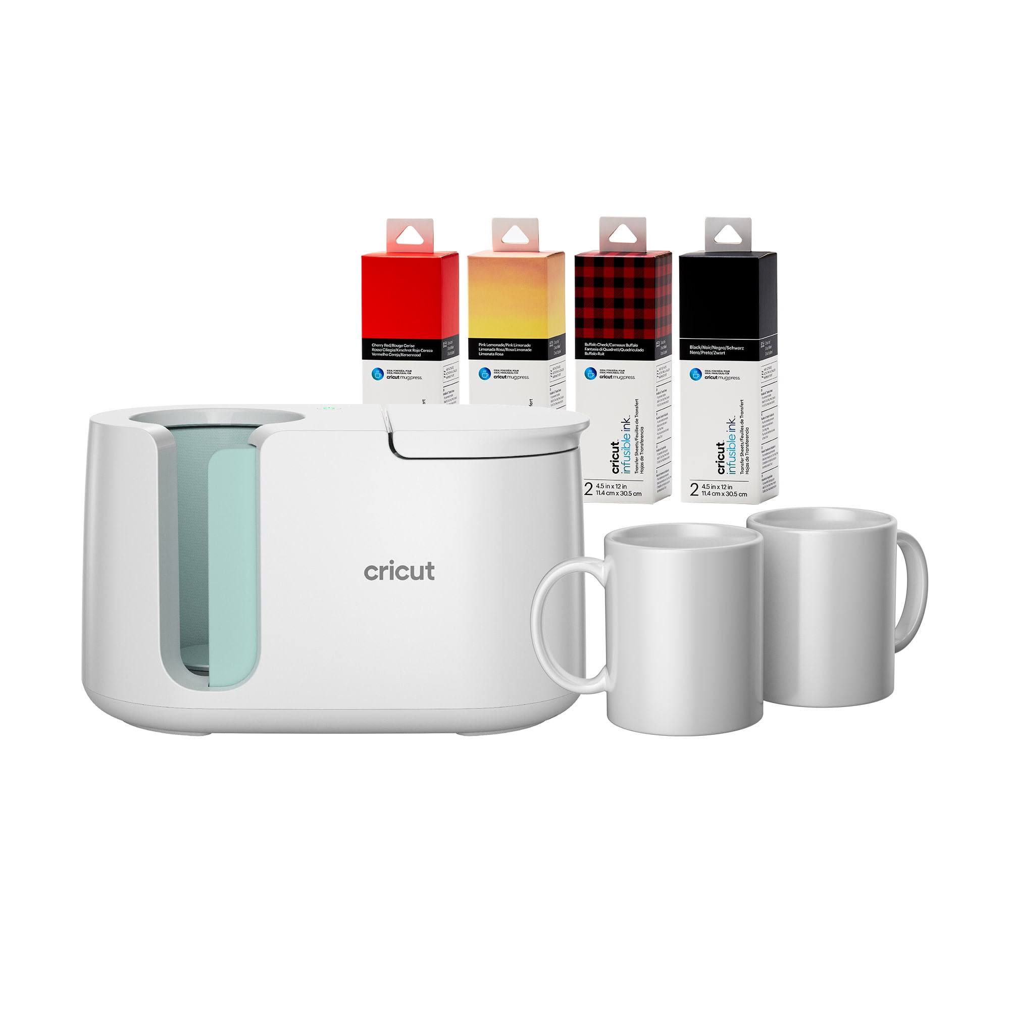 Cricut Mug Heat Press for Sublimation Mug Projects- Buffalo Check and More Infusible Ink, Transfer Sheets, Mug Blanks Bundle