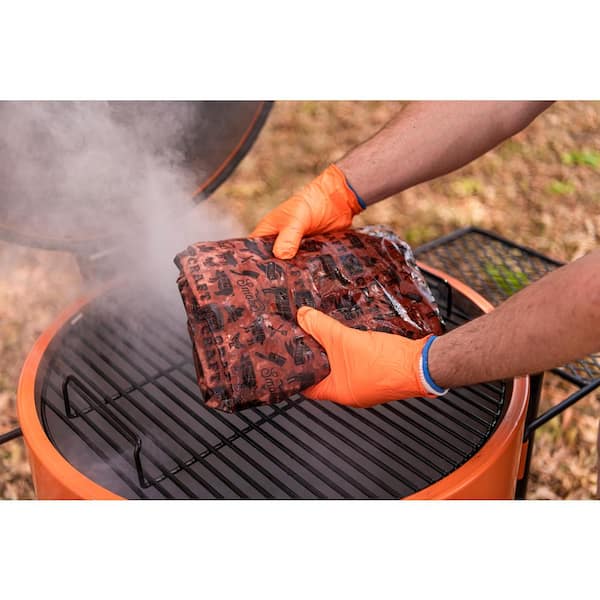 Bronco Pro Charcoal Drum Smoker and Grill in Orange with 366 sq in Cooking Space Image 6