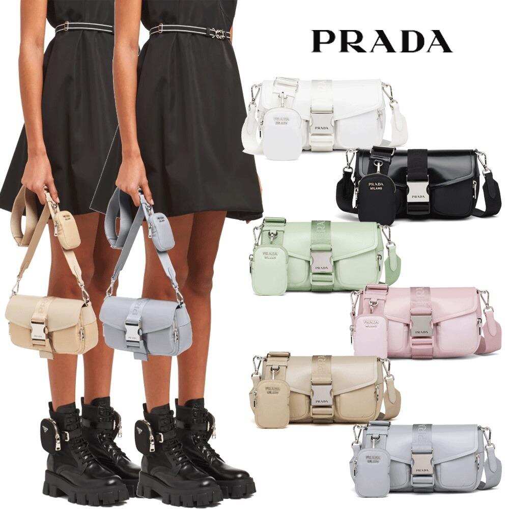 【プラダ】MUST BUY●2021年新作♪ブラッシュドレザーバッグ-全4色