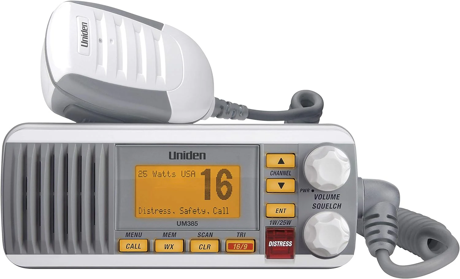 Fixed Mount Marine Vhf Radio, Waterproof IPX4 with Triple Watch, Dsc, Emergency/Noaa Weather Alert, All Usa/International/Canadian Marine Channels, Memory Channel Scan, White