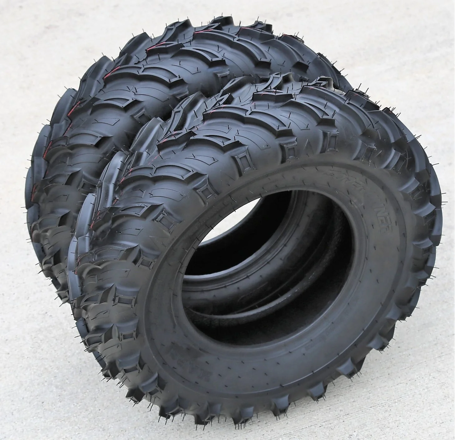 Pair of 2 (TWO) Forerunner Mars B 25x10.00 - 12 25x10 - 12 50F 6 Ply MT M/T Mud ATV UTV Tires