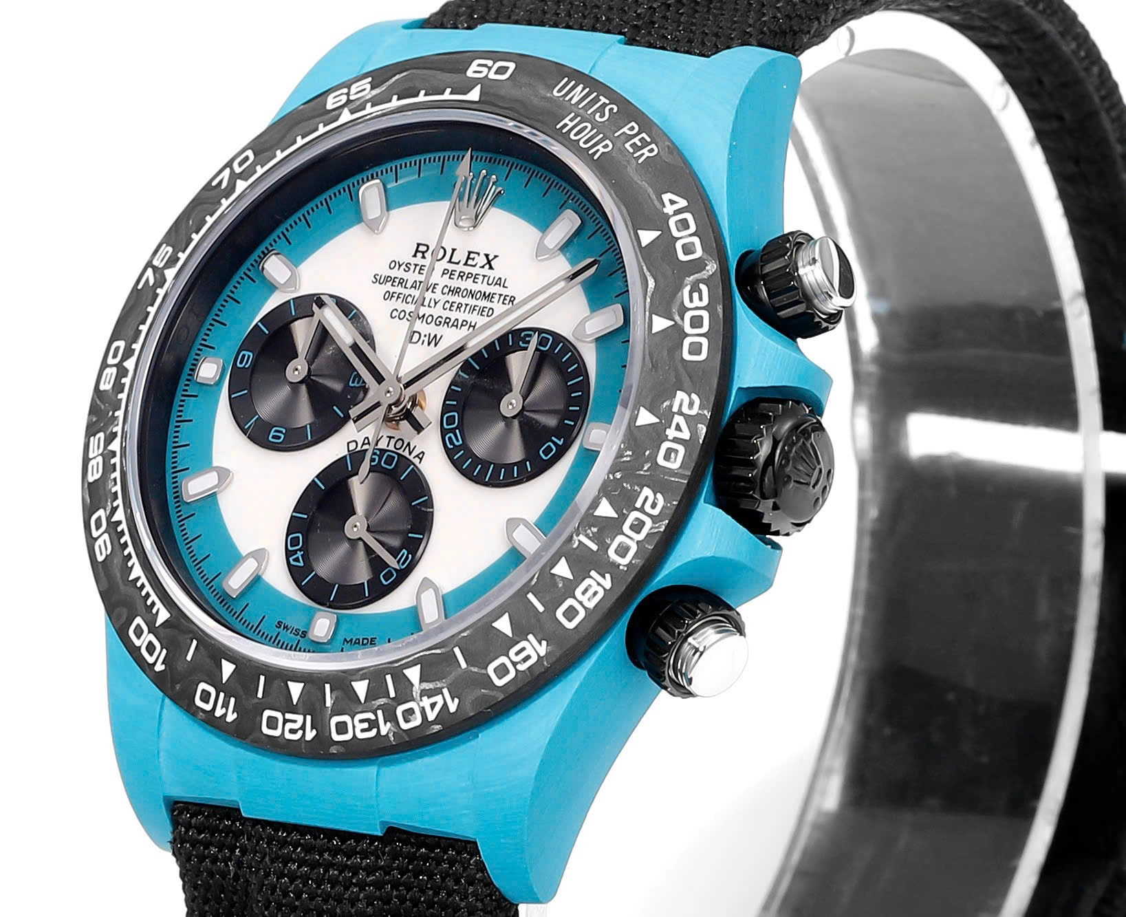 [Super Clone]Rolex Daytona DIW Carbon Tifany “CELESTE INVERT” 40mm Replica 1:1 – Top Quality Version