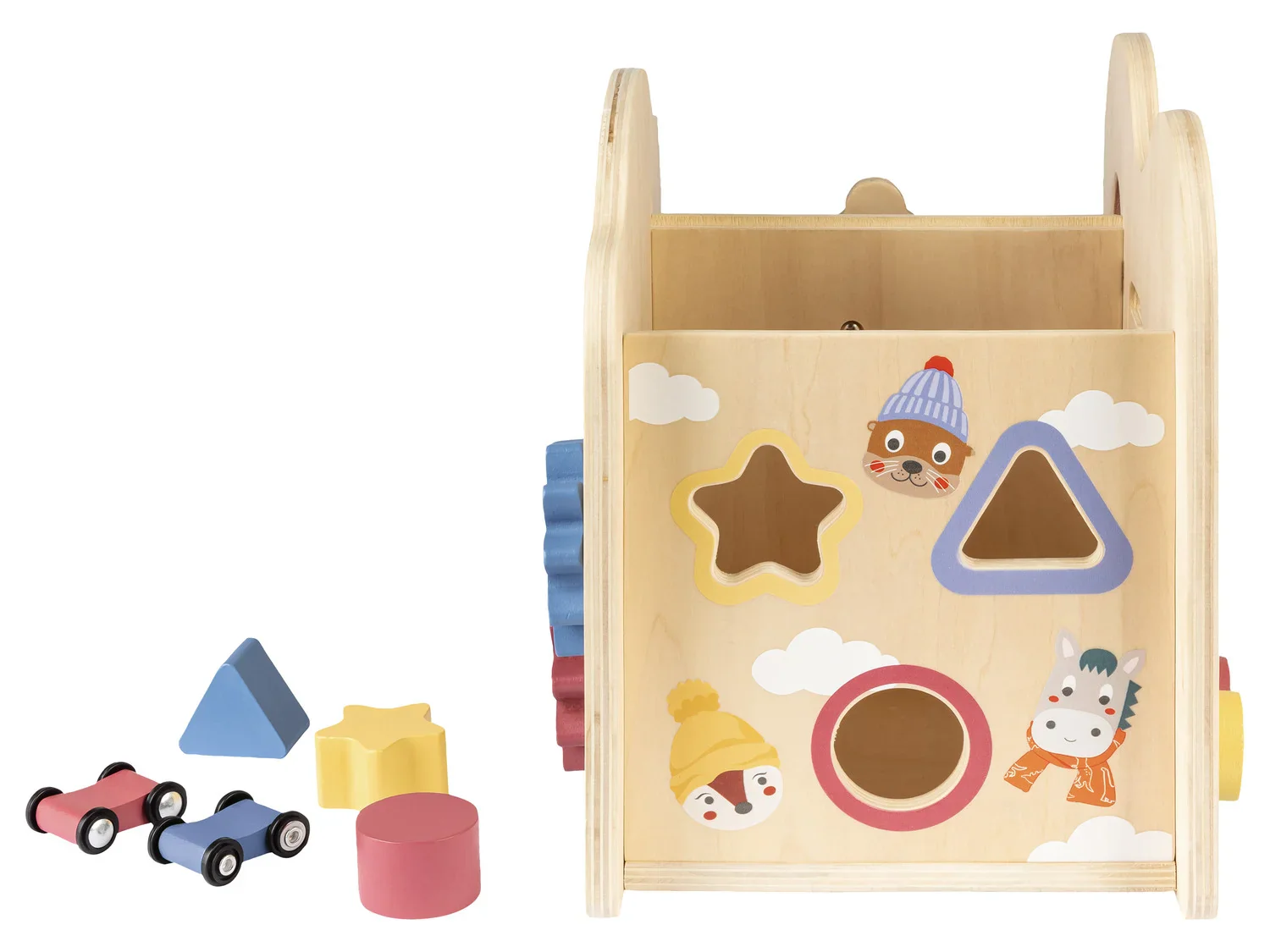 lupilu Chariot  pousser ou cube de motricit en bois