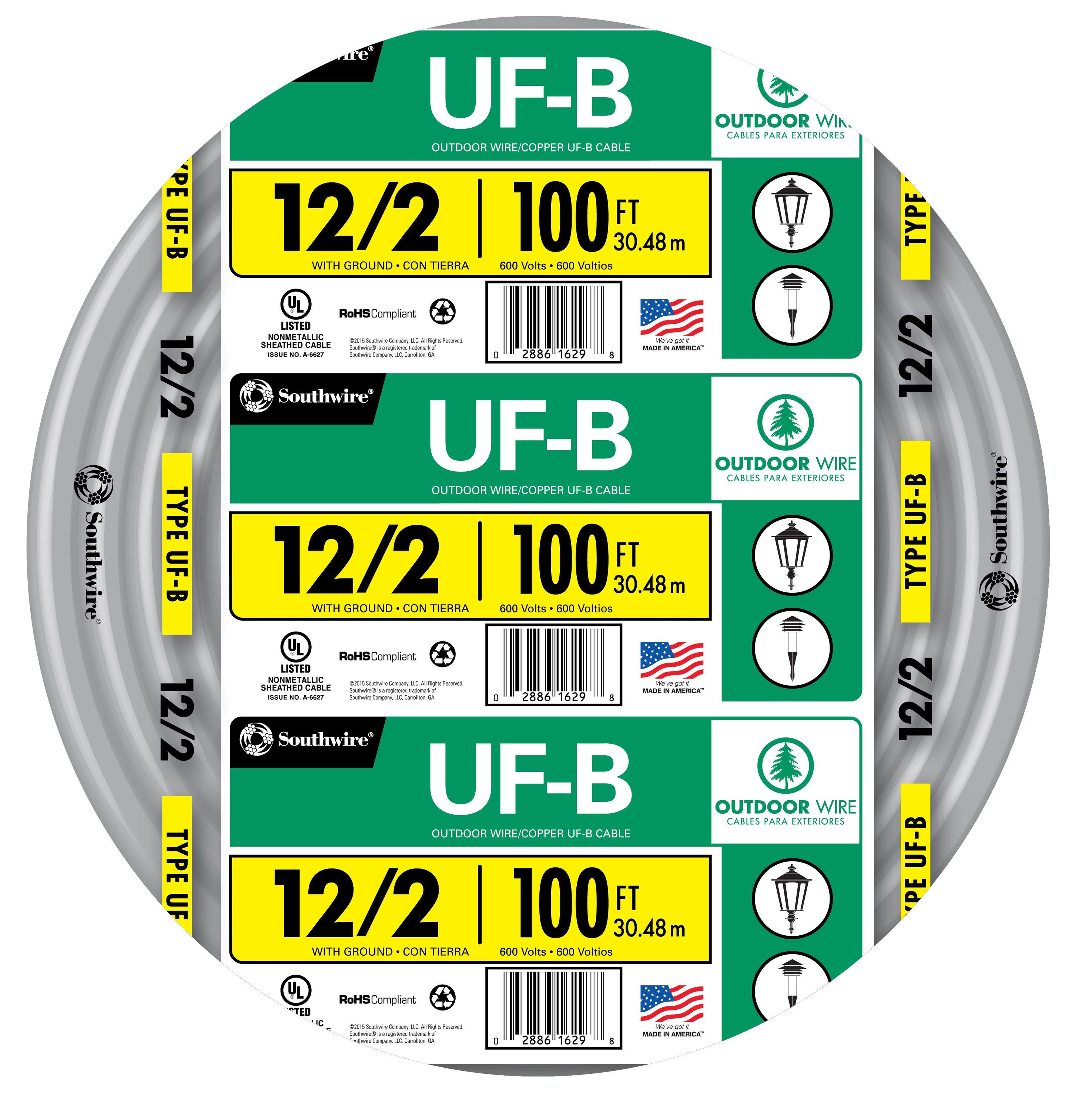 Southwire Wire 12/2-UFWG 100'