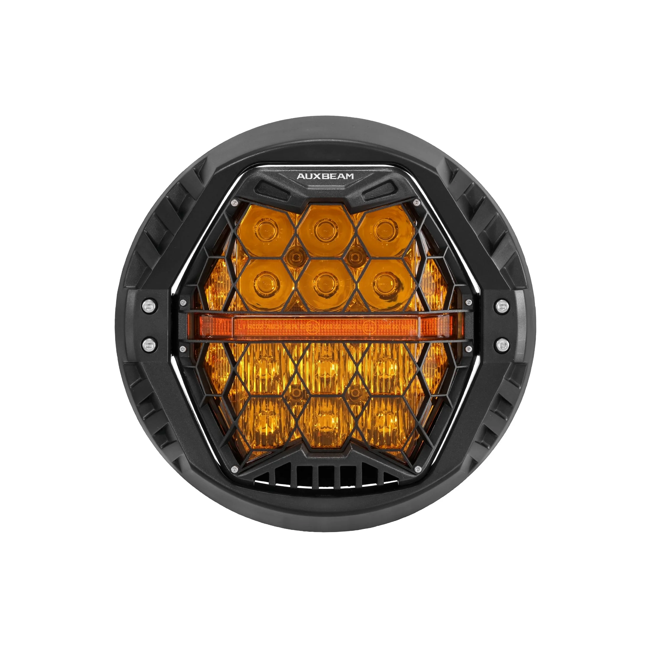 7 Inch 120W DOT Motorcycle LED Headlight Assembly with Amber DRL & Honeycomb Design (Hi/Lo Beam) for 1999-2002 Electra Glide Classic EFI FLHTCI