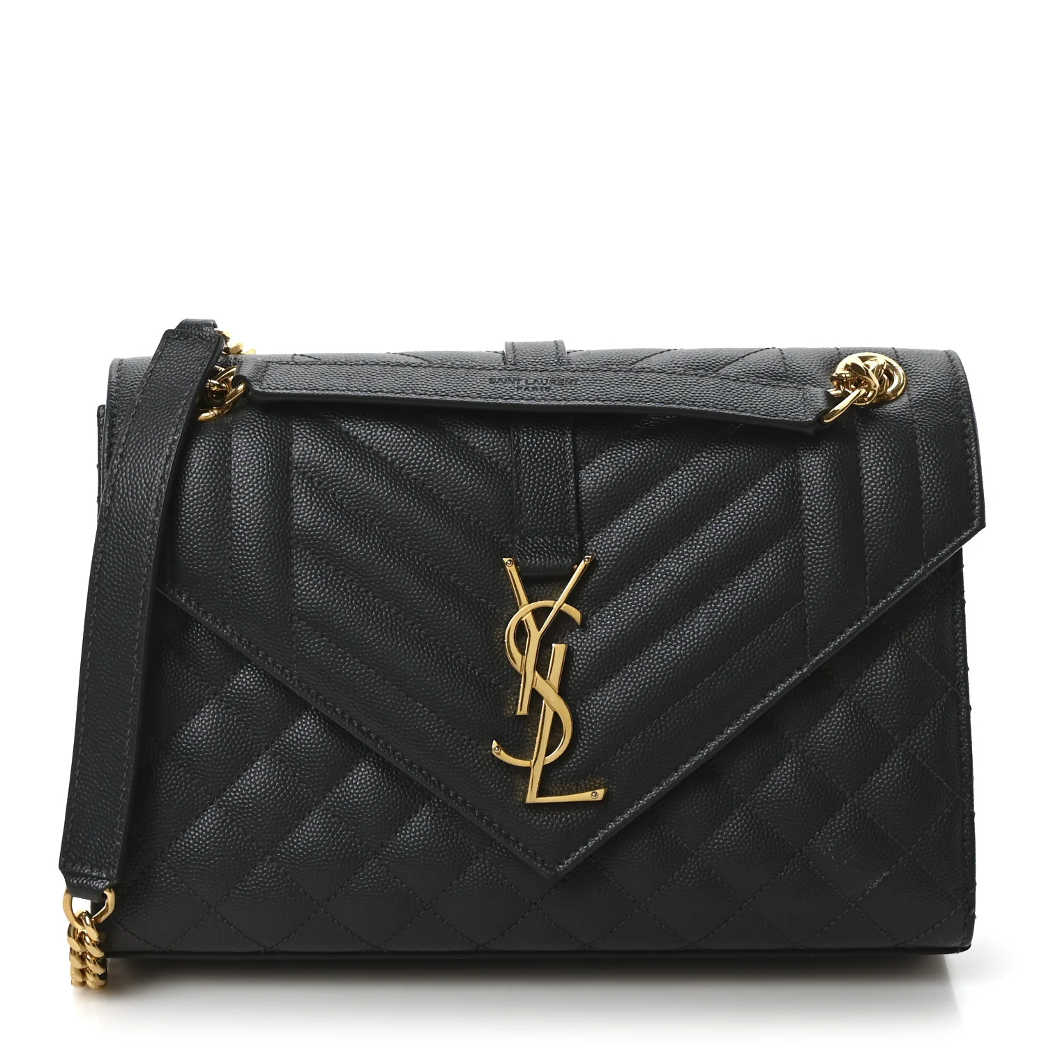 Grain De Poudre Textured Mixed Matelasse Triquilt Medium Monogram Satchel Dark Smog