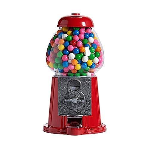 Carousel Classic Metal Glass Gumball Machine Bank, Die Cast, 12