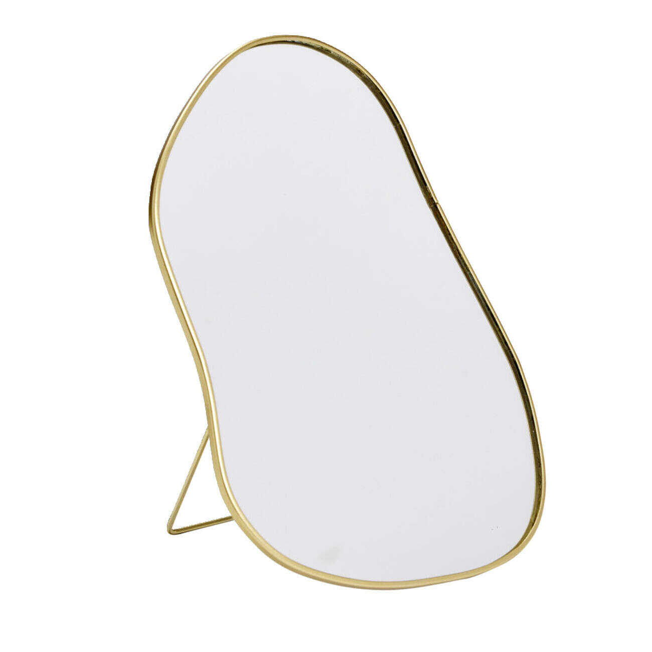 Miroir forme organique contour doré 15x20cm