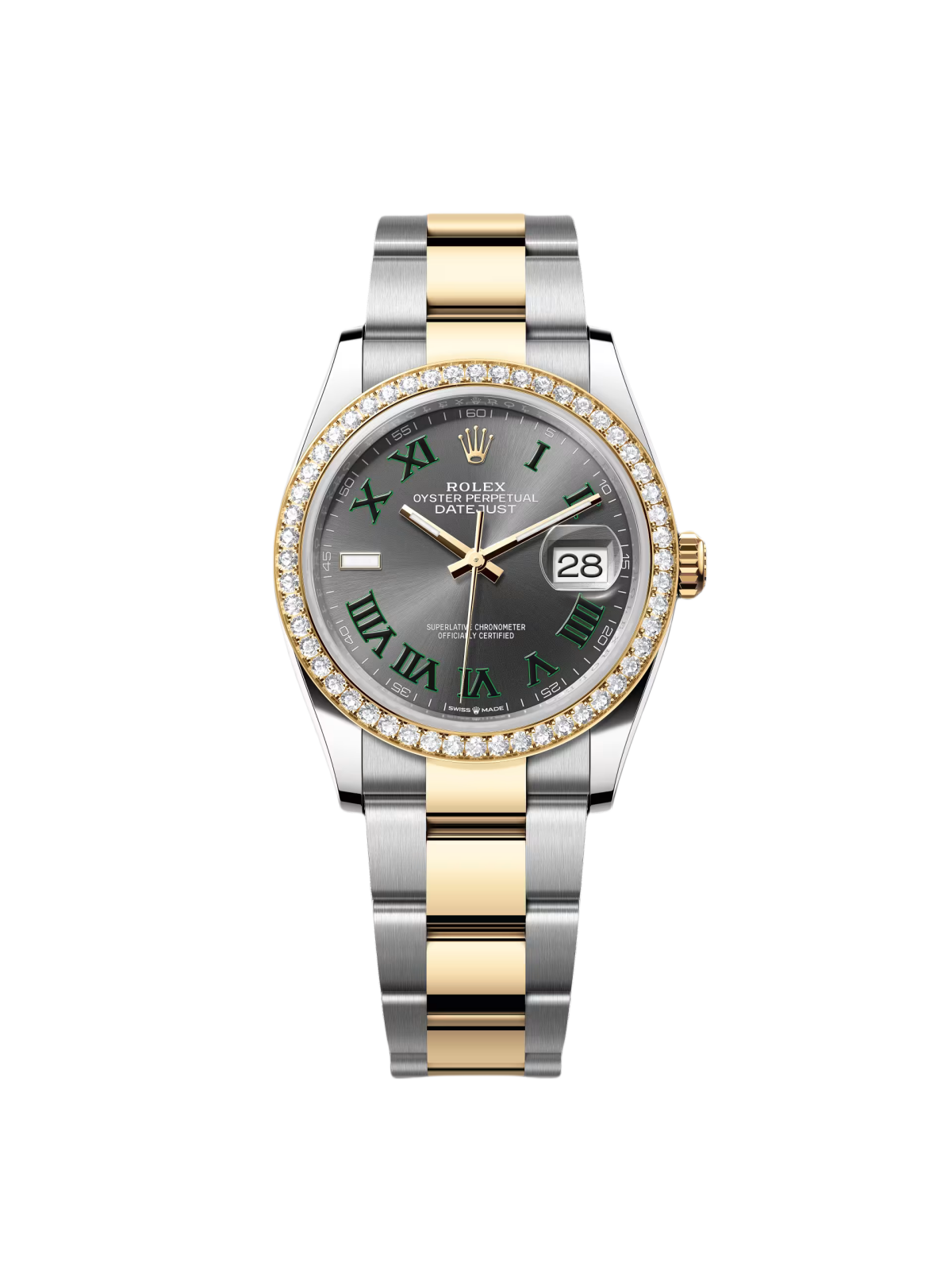 【Super Clone】RLX  Datejust 36mm 126283 Wimbledon Slate Dial Jubilee Bracelet Watch