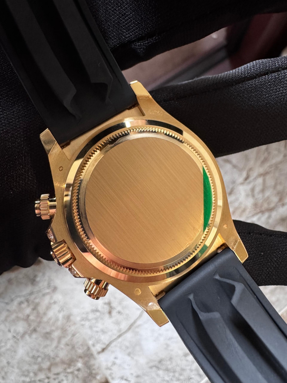 [Super Clone]Rolex Cosmograph Daytona 40mm Yellow Gold Diamond Baguette Champagne Dial Diamond Bezel Oysterflex - 126538TBR