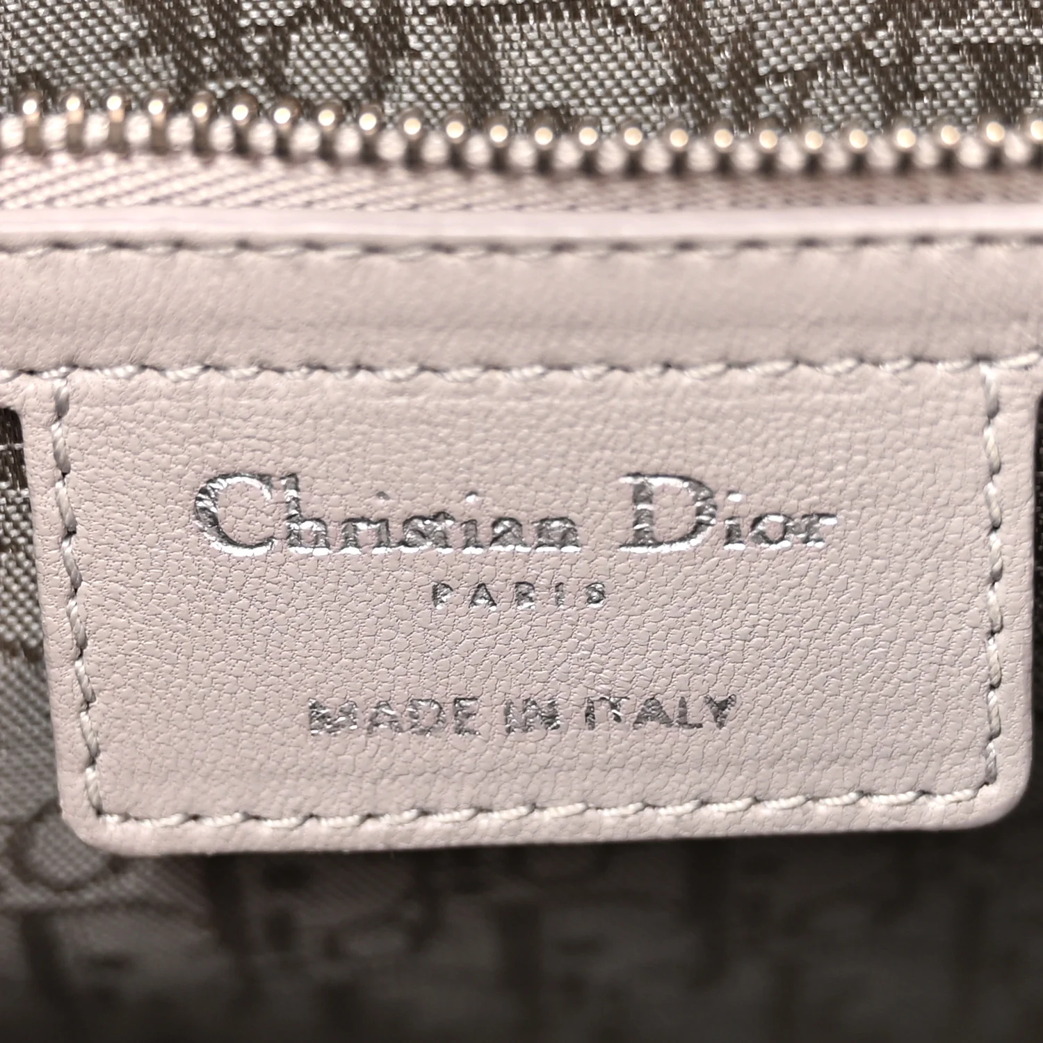 Lambskin Cannage Medium Lady Dior Grey
