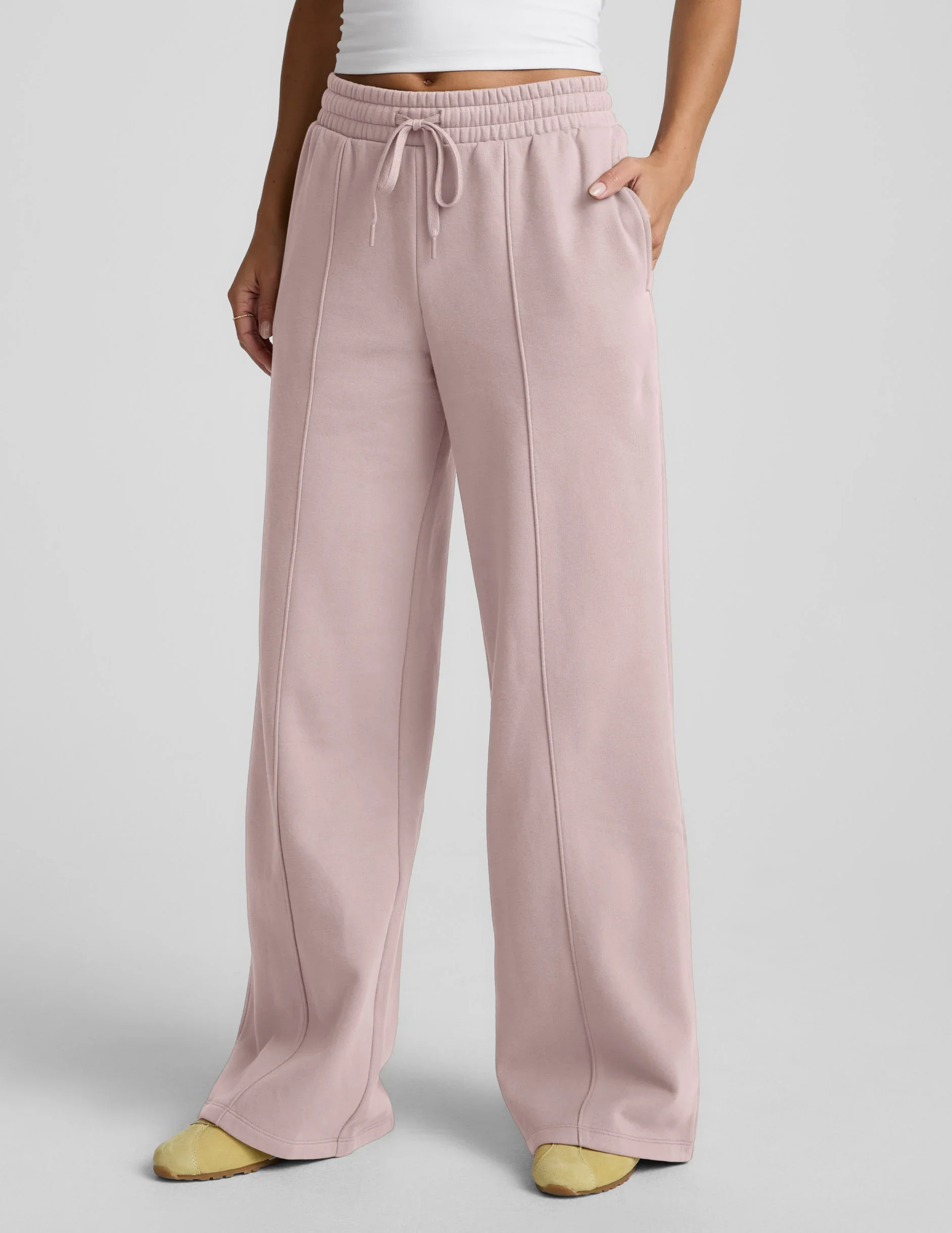 LuxeFleece™ Pintuck Wide Leg Pant
