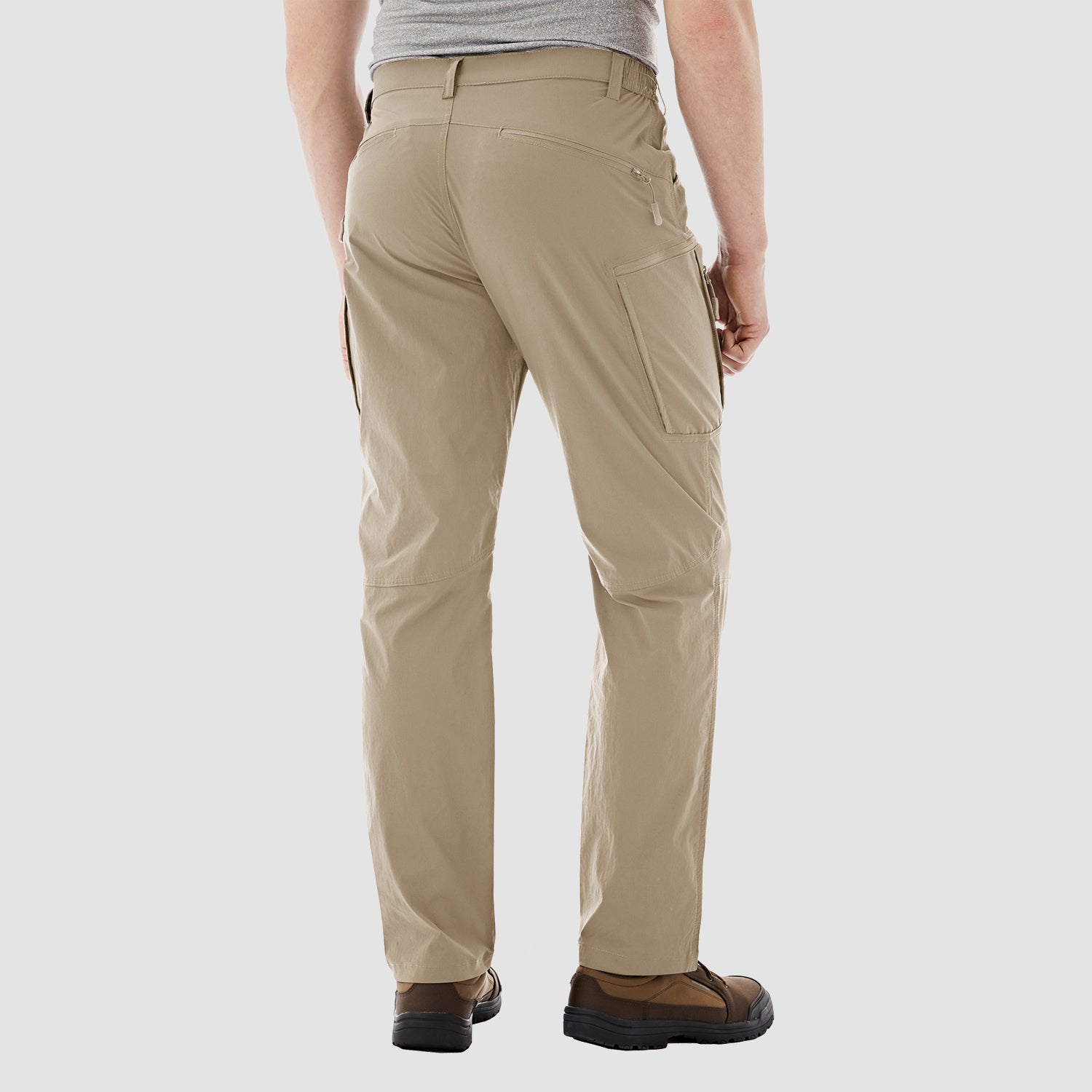 Pantalon de randonnée pour homme, pantalon cargo déperlant à 8 poches, pantalon de sport léger en tissu ripstop.