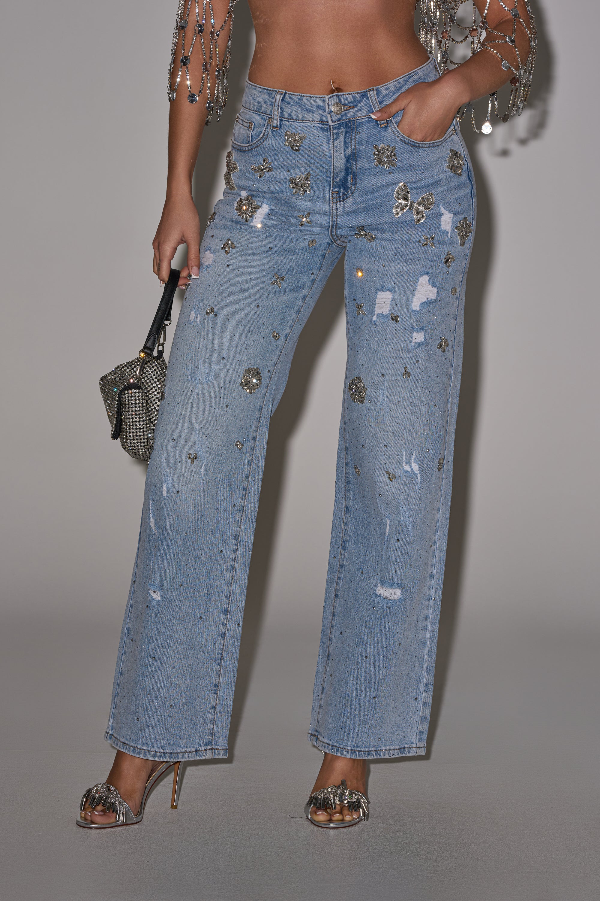IN YOUR DREAMS RHINESTONE DENIM - Akira Store
