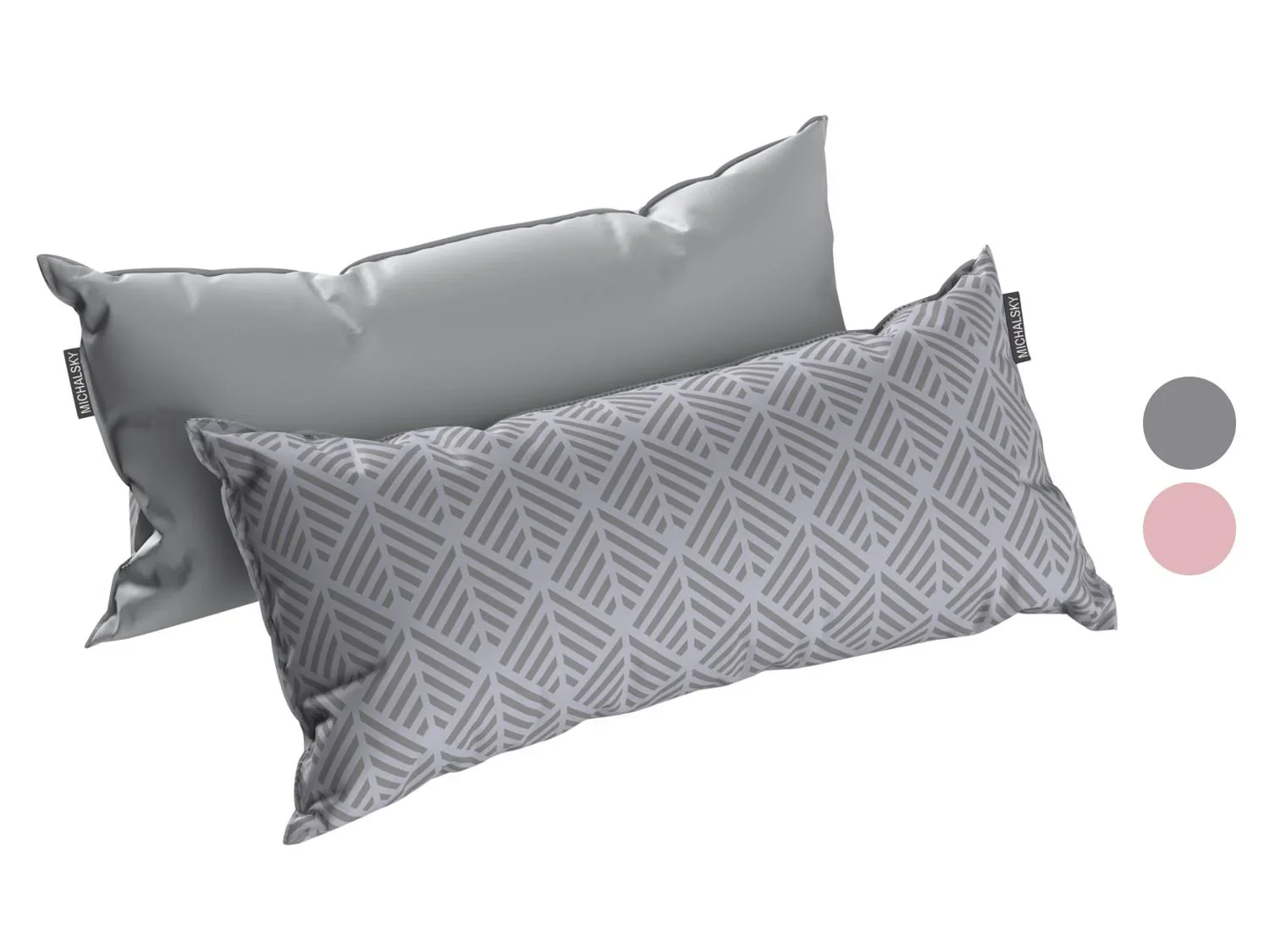 Michalsky Lot de 2 taies d'oreiller en satin, 50 x 70 cm