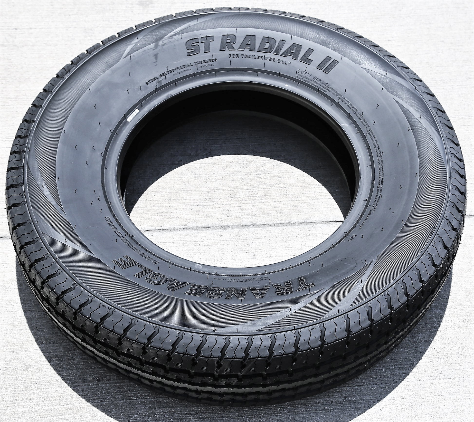 Set of 4 Transeagle ST Radial II Steel Belted ST205/75R14 205/75R14 105/101 L D 8 Ply Trailer Tires
