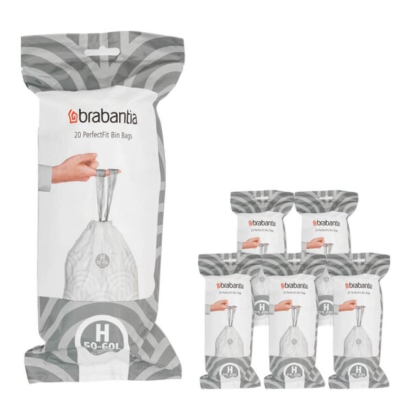 PerfectFit avfallsposer 50–60L 120-pack kode H hvit
