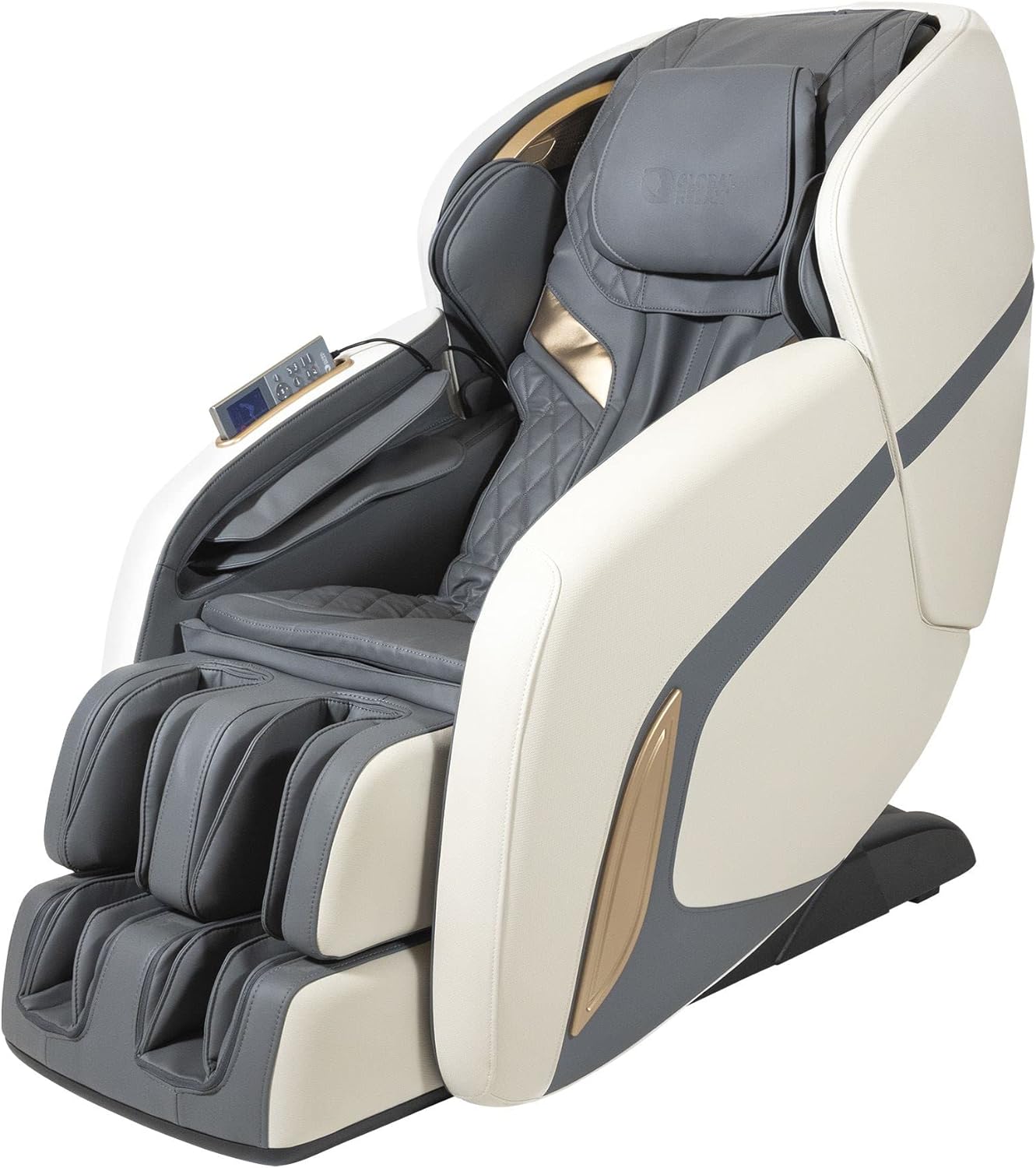 DÉTENTE GLOBALE | KENSHO Plus | Sill��n Masaje Azul Grisaceo | 7 programmes | Presoterapia de Aire, Reflexoterapia de Pies, Termoterapia Espalda, Gravedad y Espacio Cero| Sonido Envolvente 3D | Bluetooth