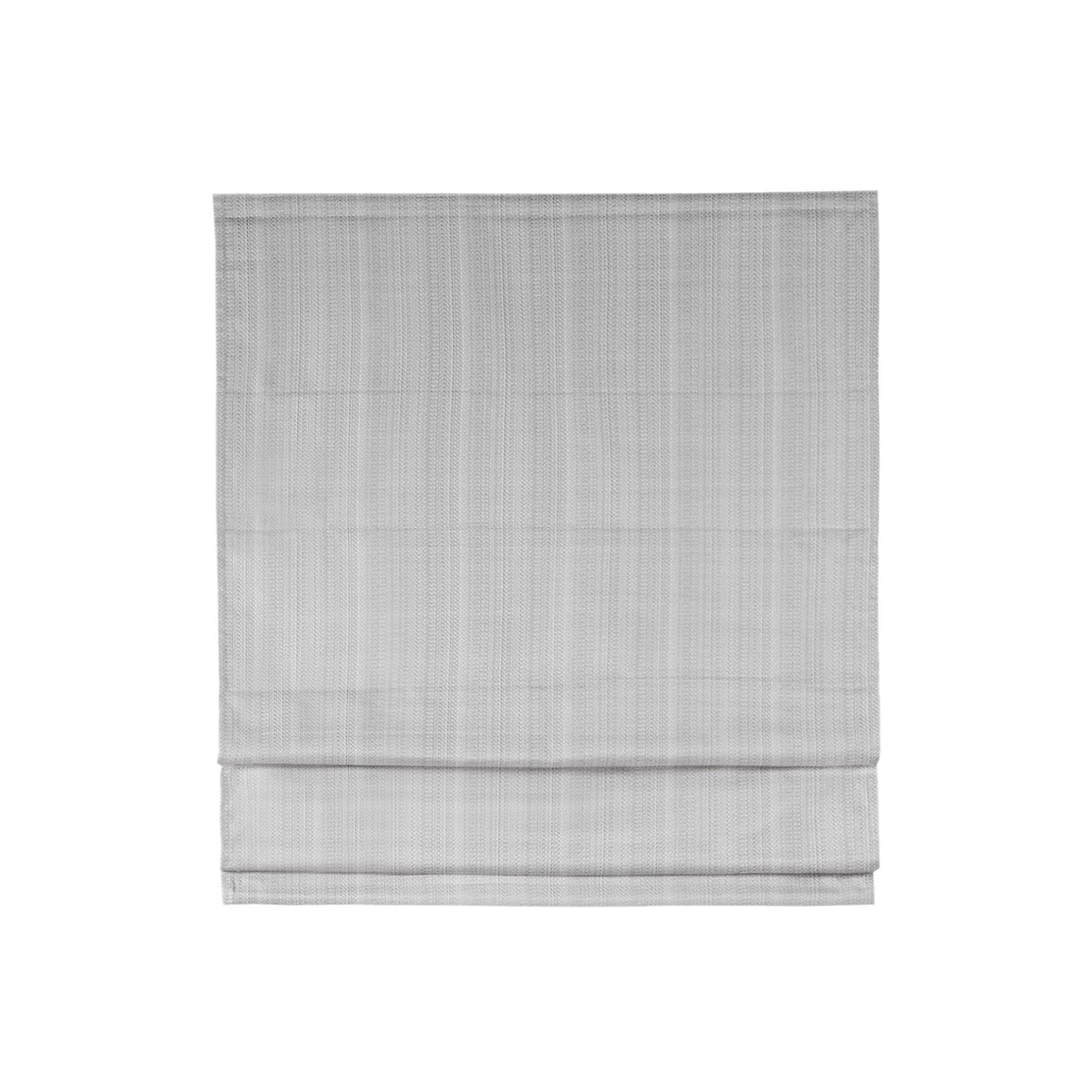Galen Basketweave Total Blackout Roman Shade - Grey - Madison Park