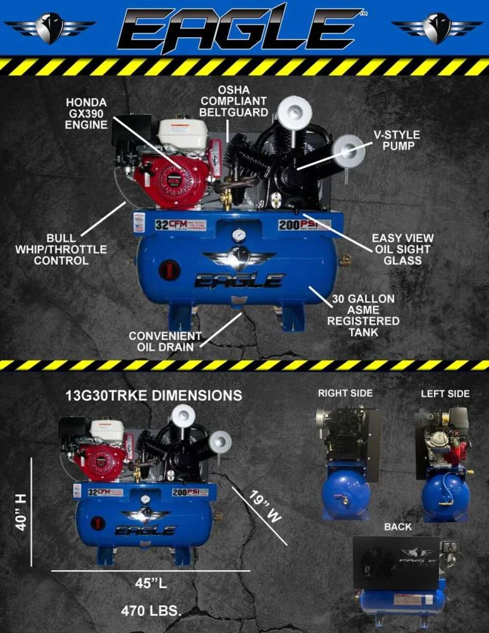 Compressor 30 Gallon Stationary Gas Air Compressor - Image 2