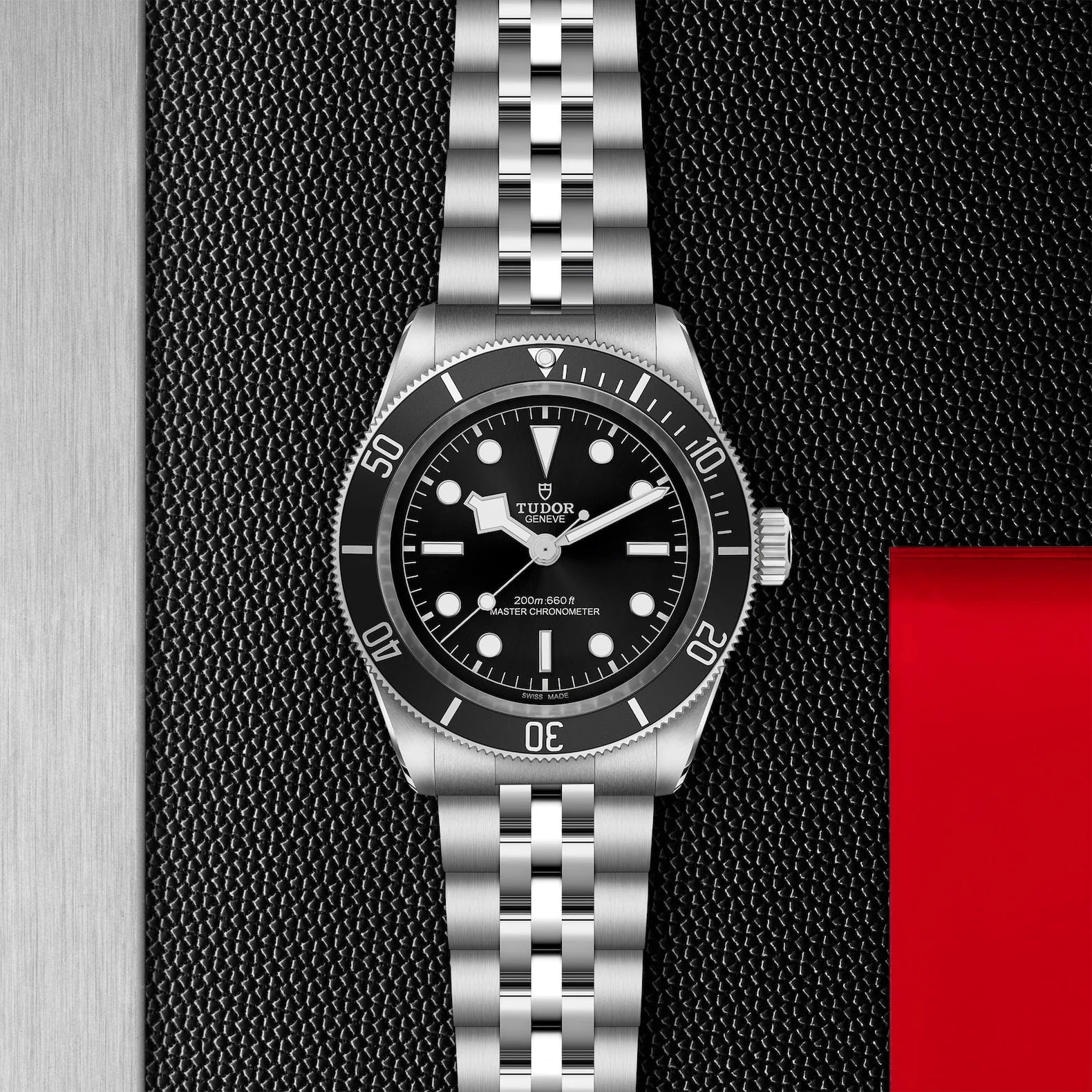 [Super Clone]Black Bay 41mm Black Dial & Bezel Men's Five-Link Bracelet Watch