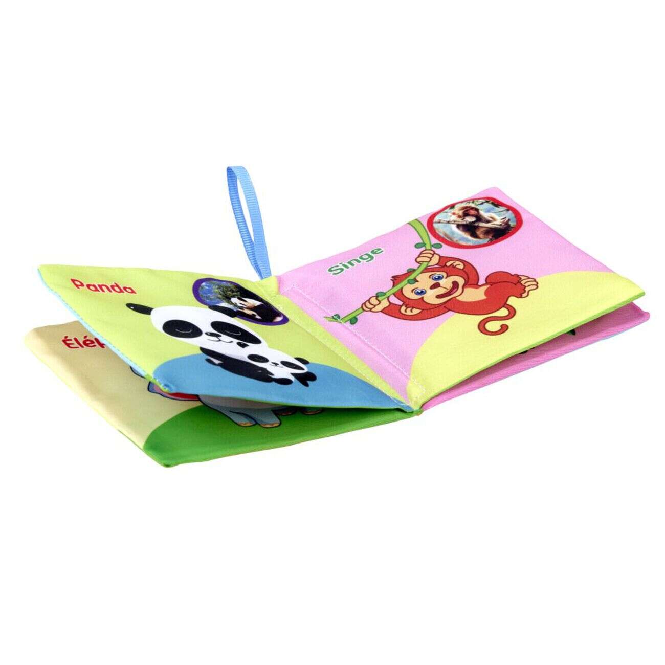 Livre enfant en tissu spécial animaux 11x11cm