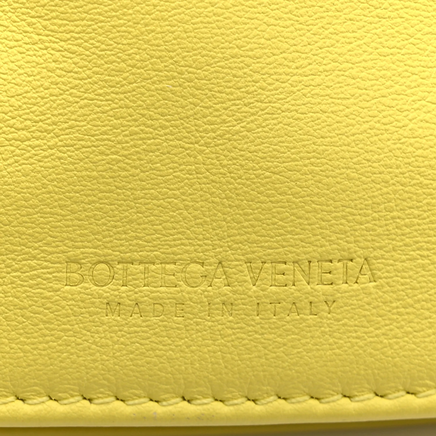 Calfskin Mini BV Twist Yellow