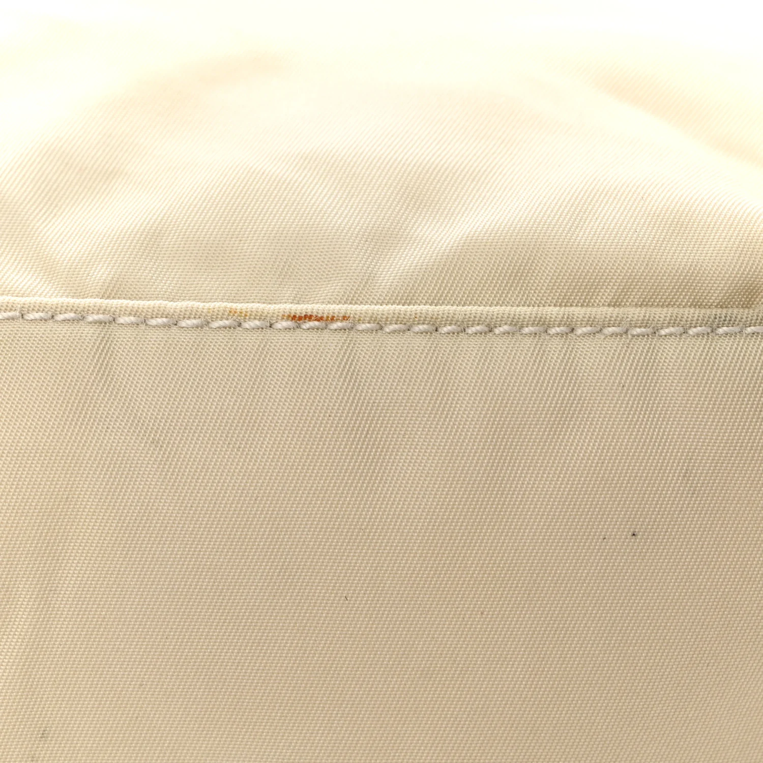 Tessuto Nylon Saffiano Shopping Tote White