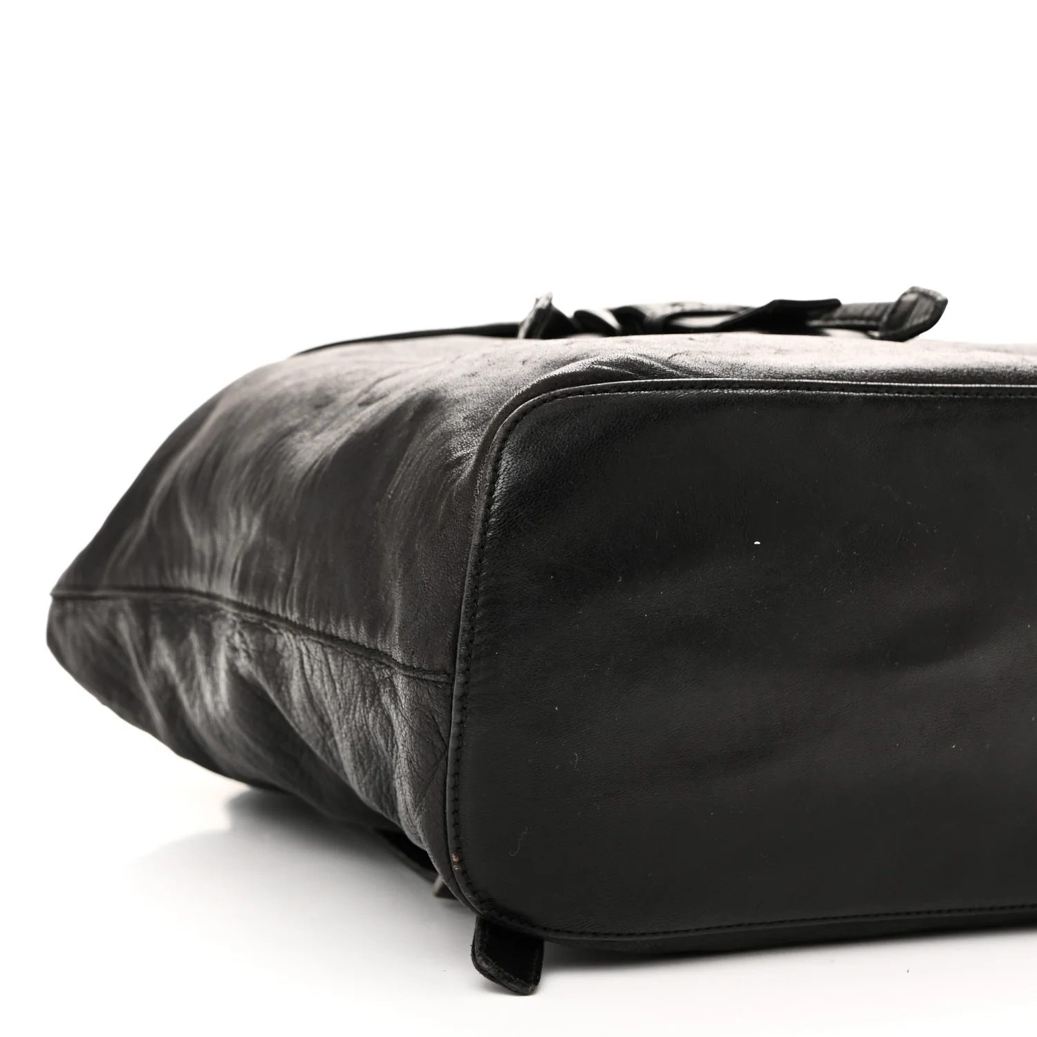 Soft Calfskin Cinch Backpack Black