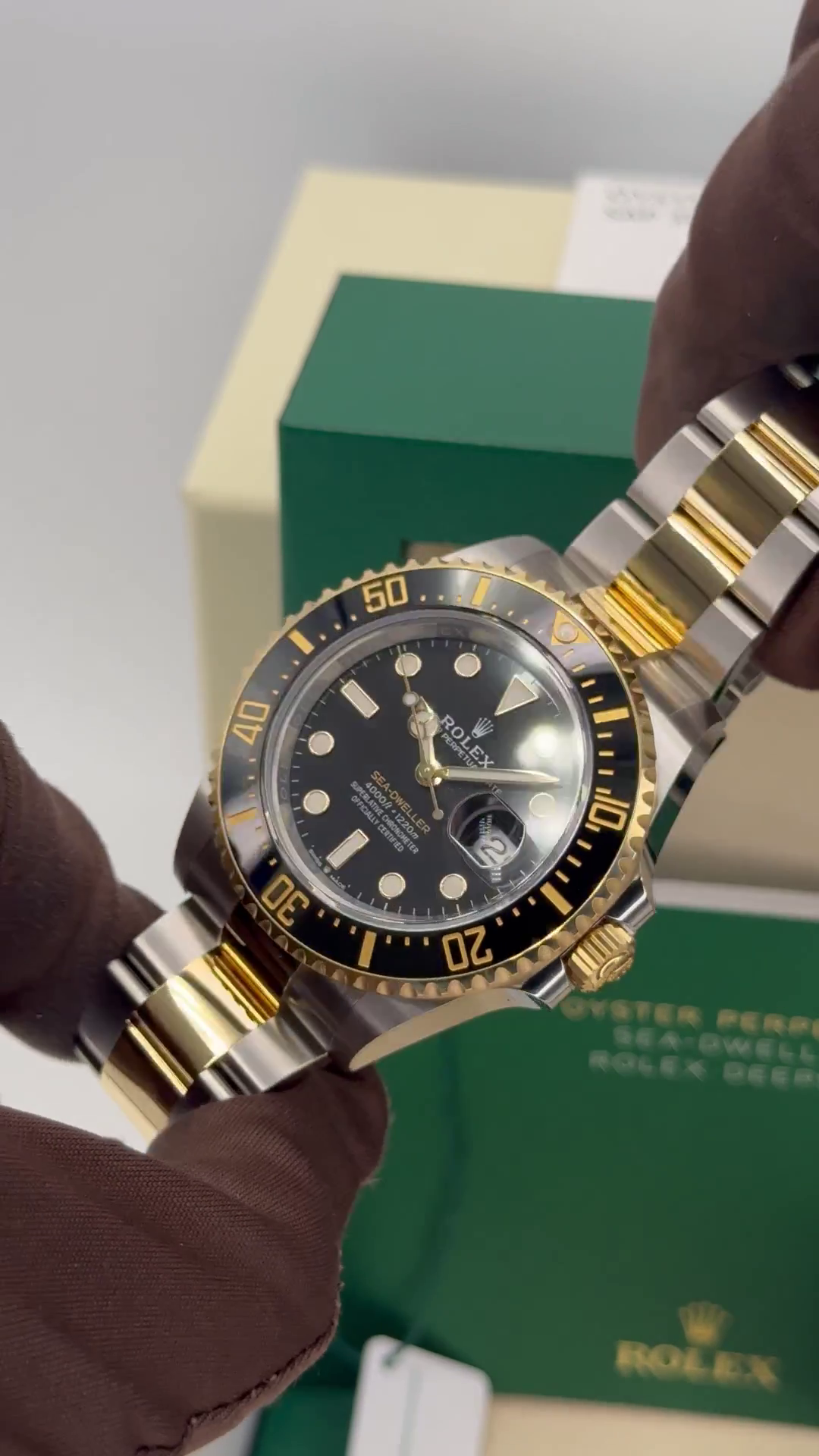 [Super Clone]Rolex Sea-Dweller 126603 Solid Gold & Oystersteel Black Dial Men’s Watch