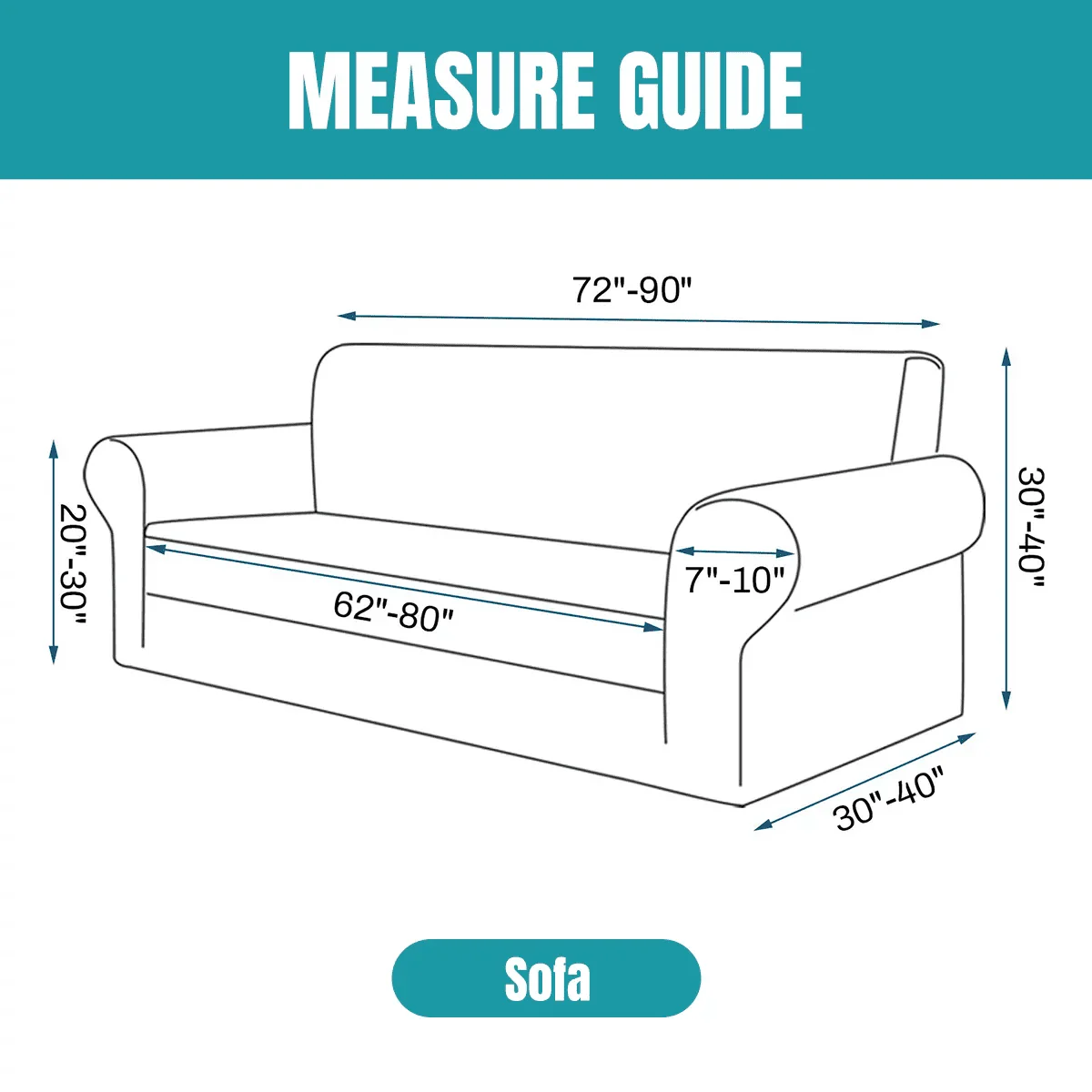 Sanmadrola Couch Cover Water Resistant Stretch Sofa Slipcover Jacquard Furniture Protector for Kids Pets Dog Cat, Dark Gray, Sofa