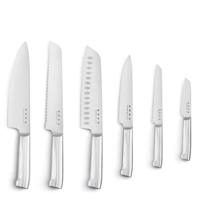 Knivblokk m/6 kniver KBSF02 pastellblå