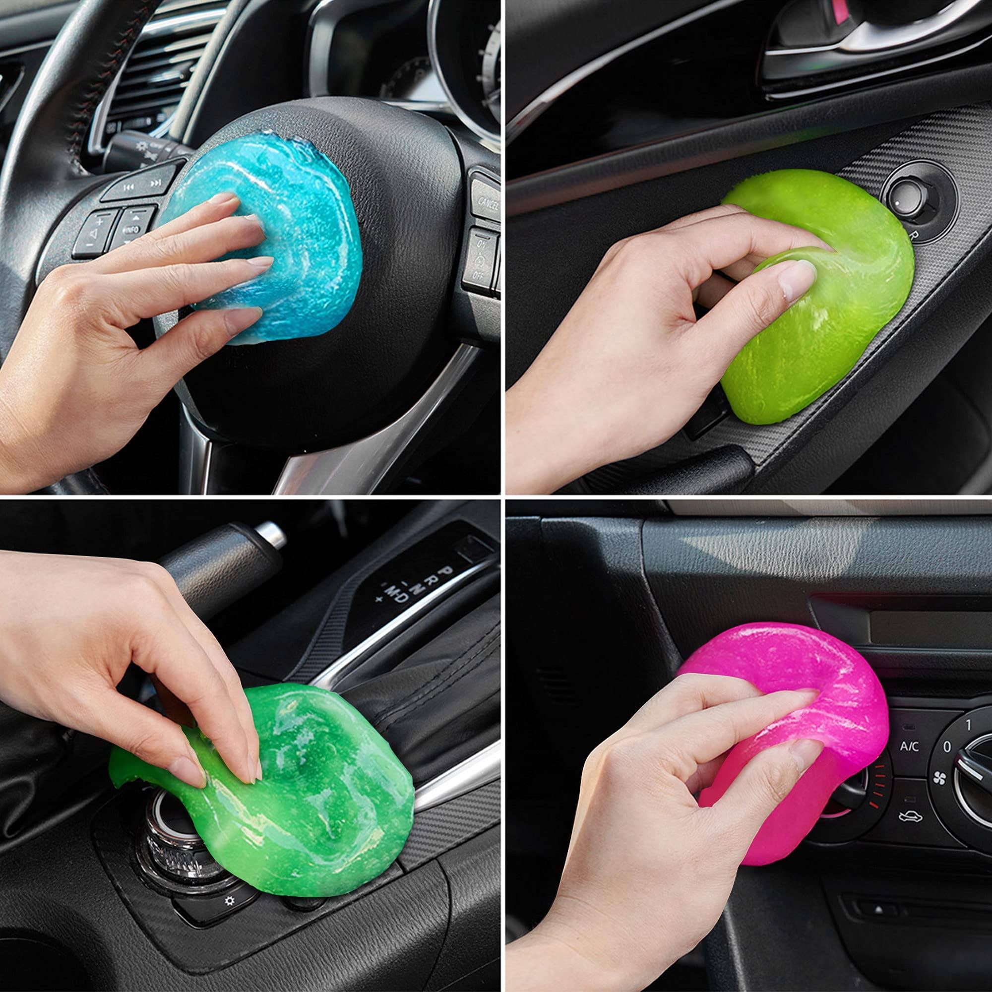 FiveJoy Car Cleaning Gels, 4-Pack Universal Auto Detailing Tools Car Interior Cleaner Putty, Dust Cleaning Mud for PC Tablet Laptop Keyboard, Camera