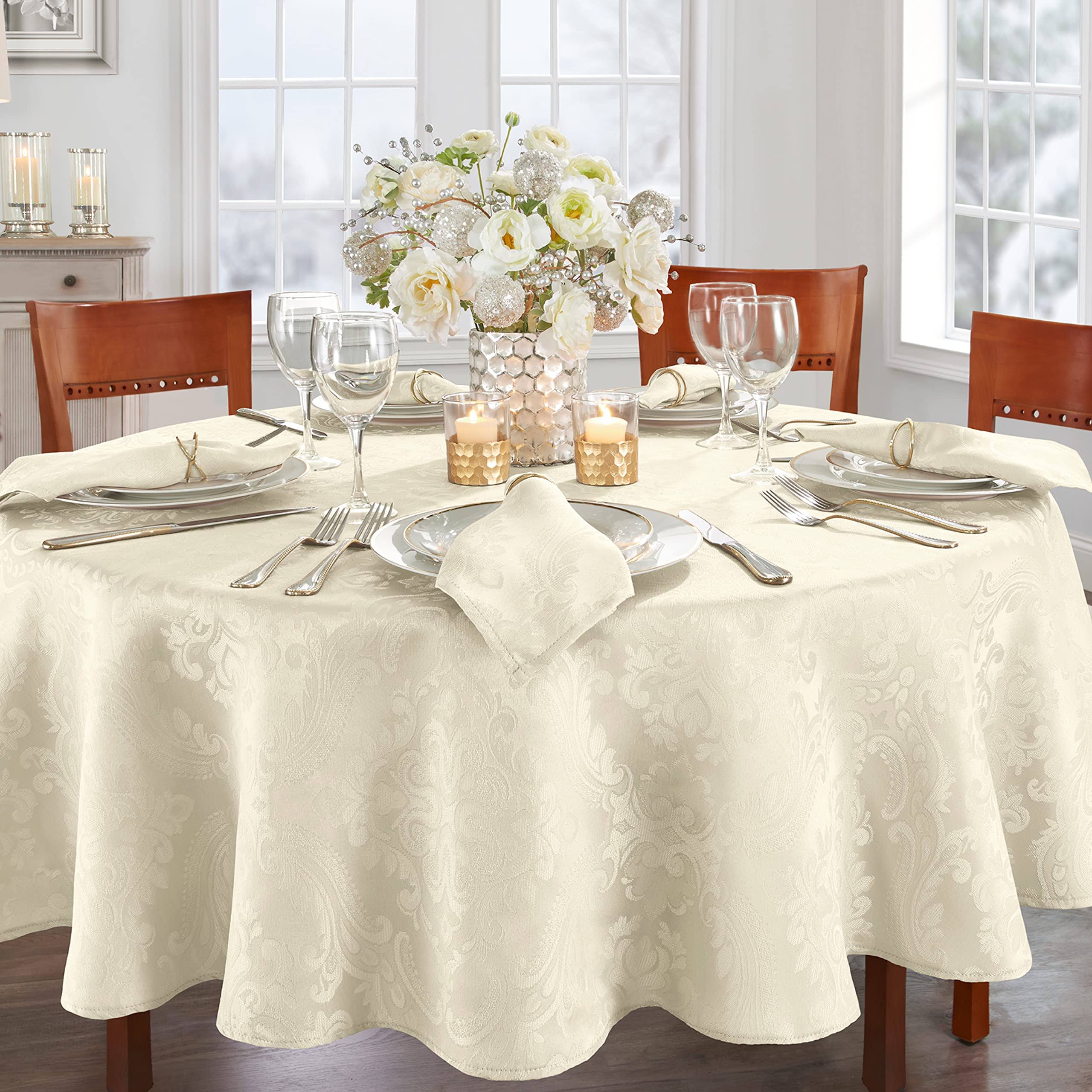 Elrene Caiden Elegance Damask Tablecloth - 70