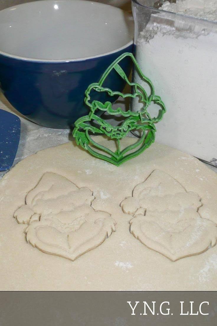 Grinch Head Dr Seuss Cartoon Character Christmas Movie Cookie Cutter USA PR682