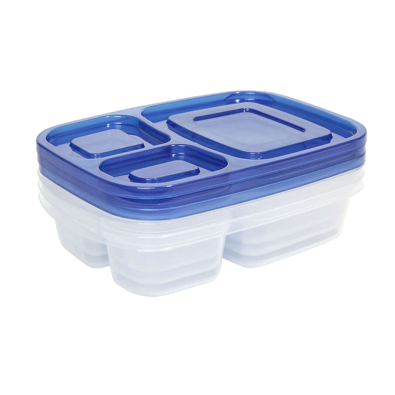 Boîte lunch 3 compartiments 23,5x15xH5cm (Lot de 3)