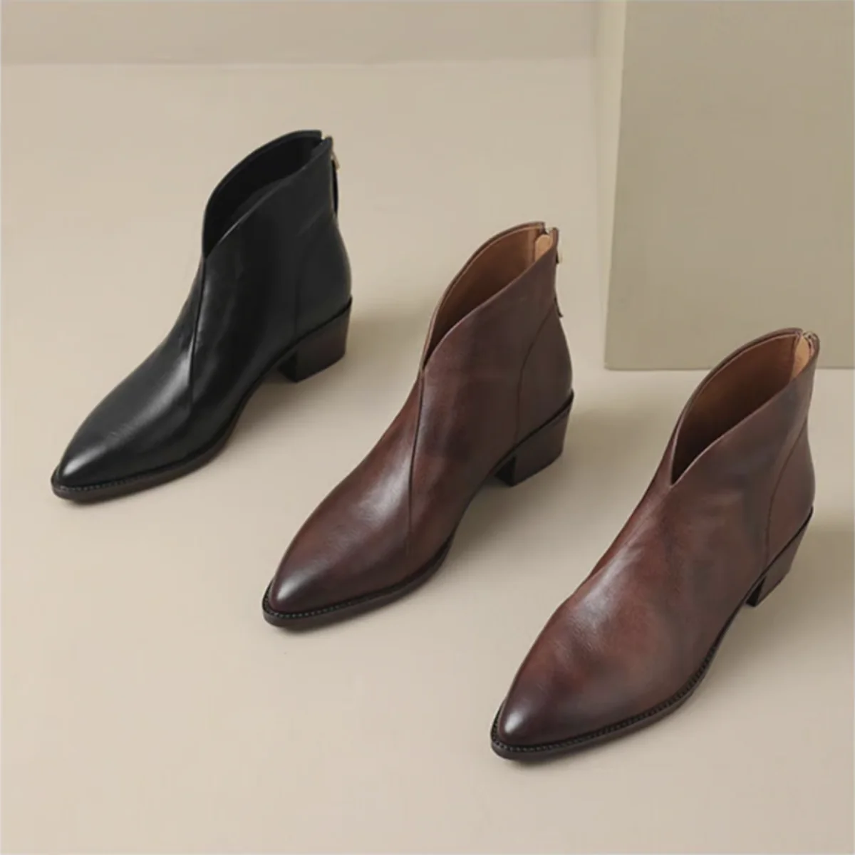 Camille | Les Bottines de Luxe à Talon Bas